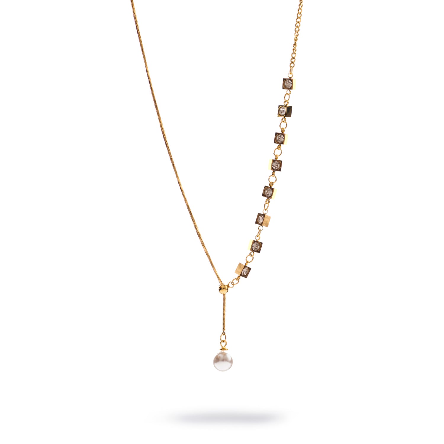Golden Balance Diamond Necklace