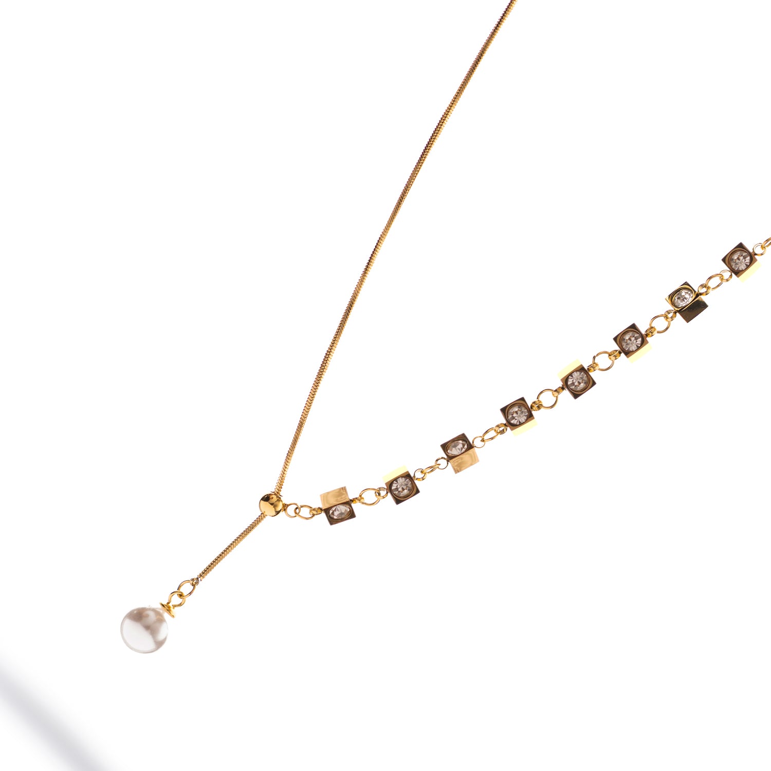 Golden Balance Diamond Necklace