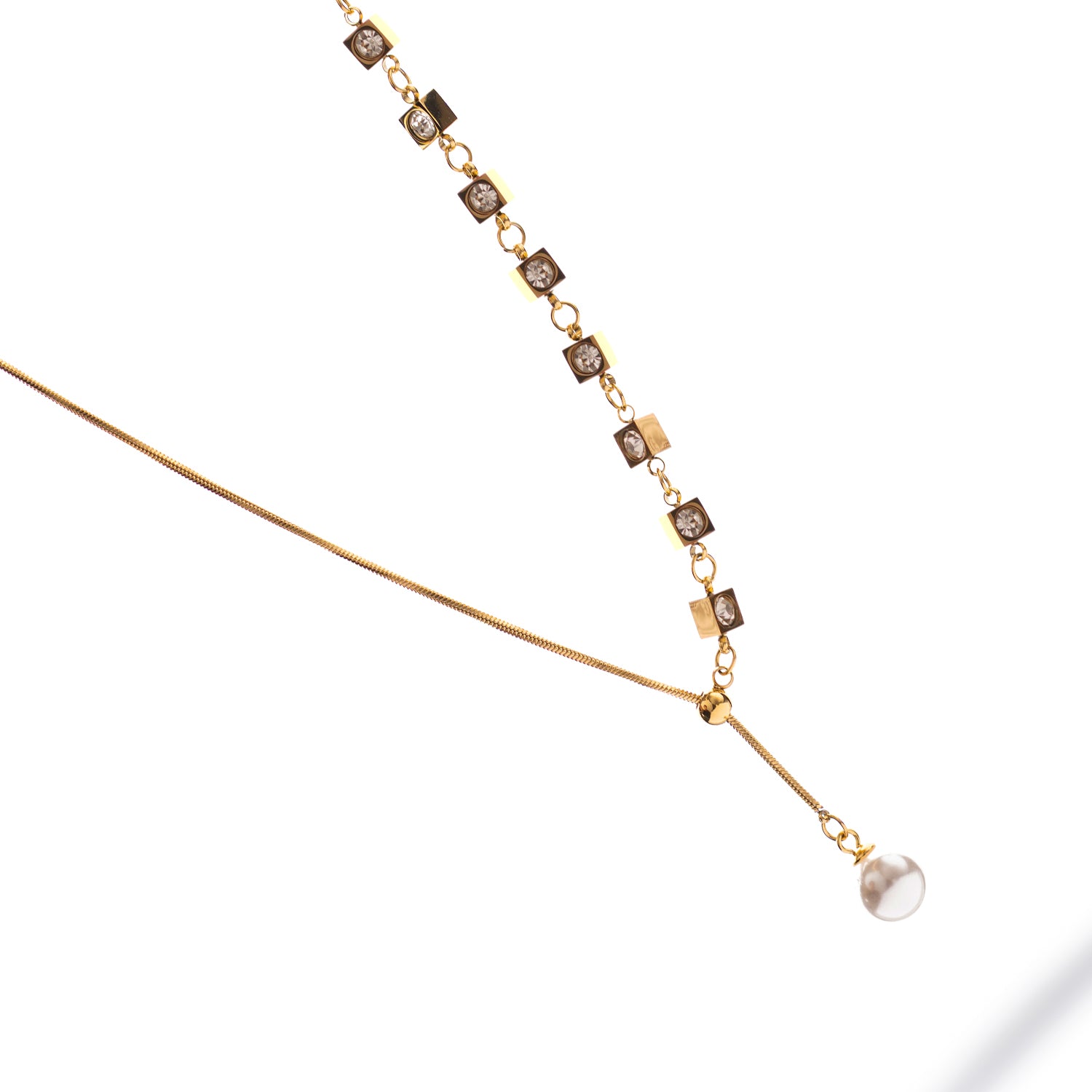 Golden Balance Diamond Necklace