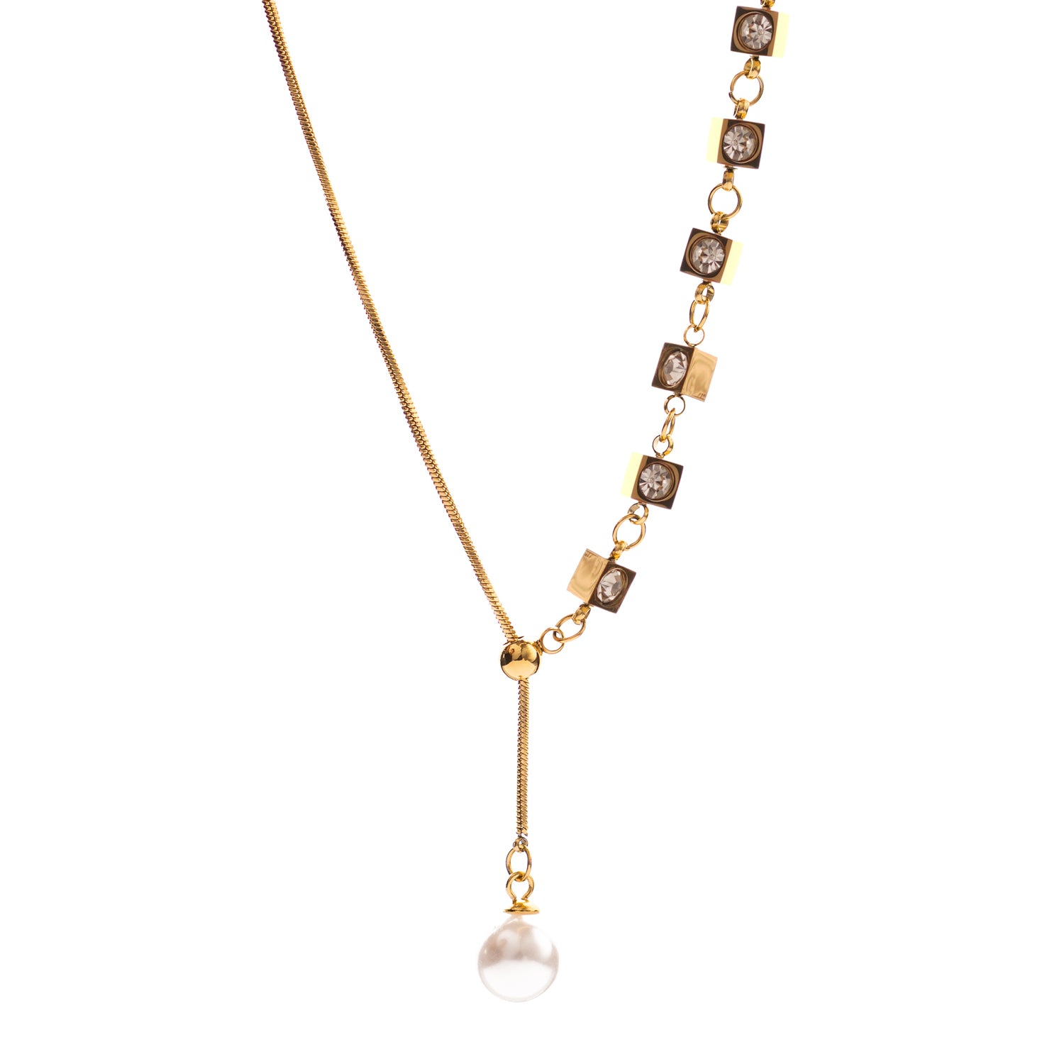 Golden Balance Diamond Necklace