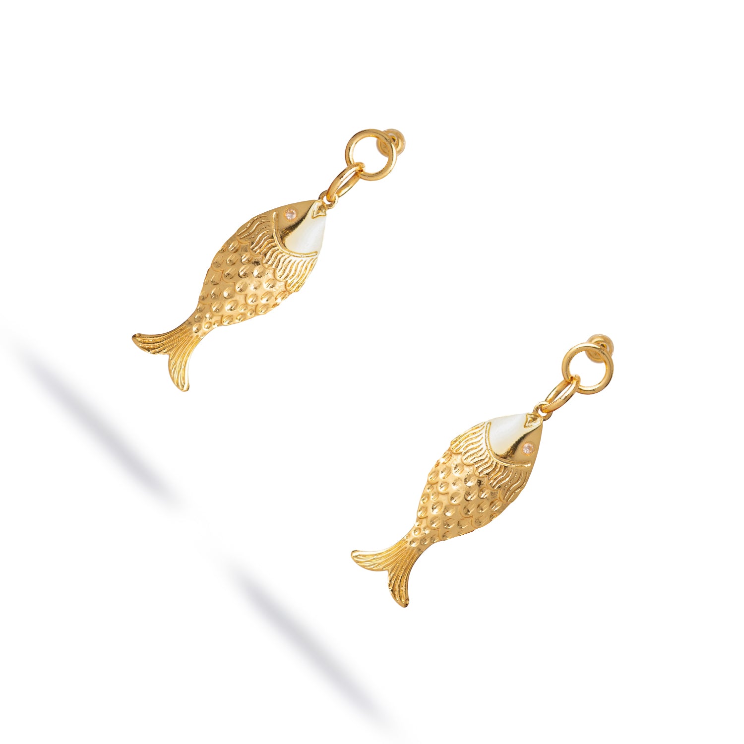 Golden Fortune Fish Dangle Earrings