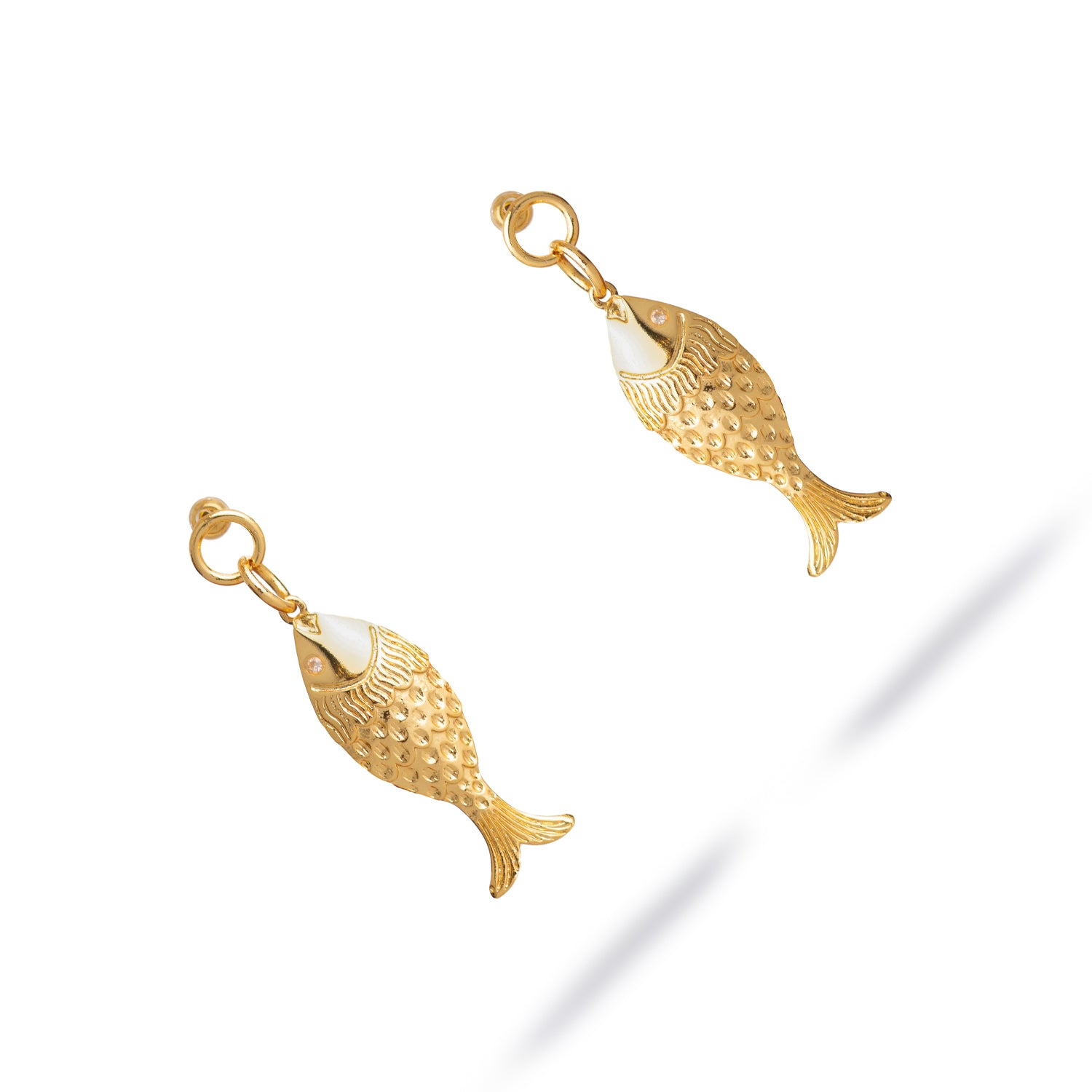 Golden Fortune Fish Dangle Earrings