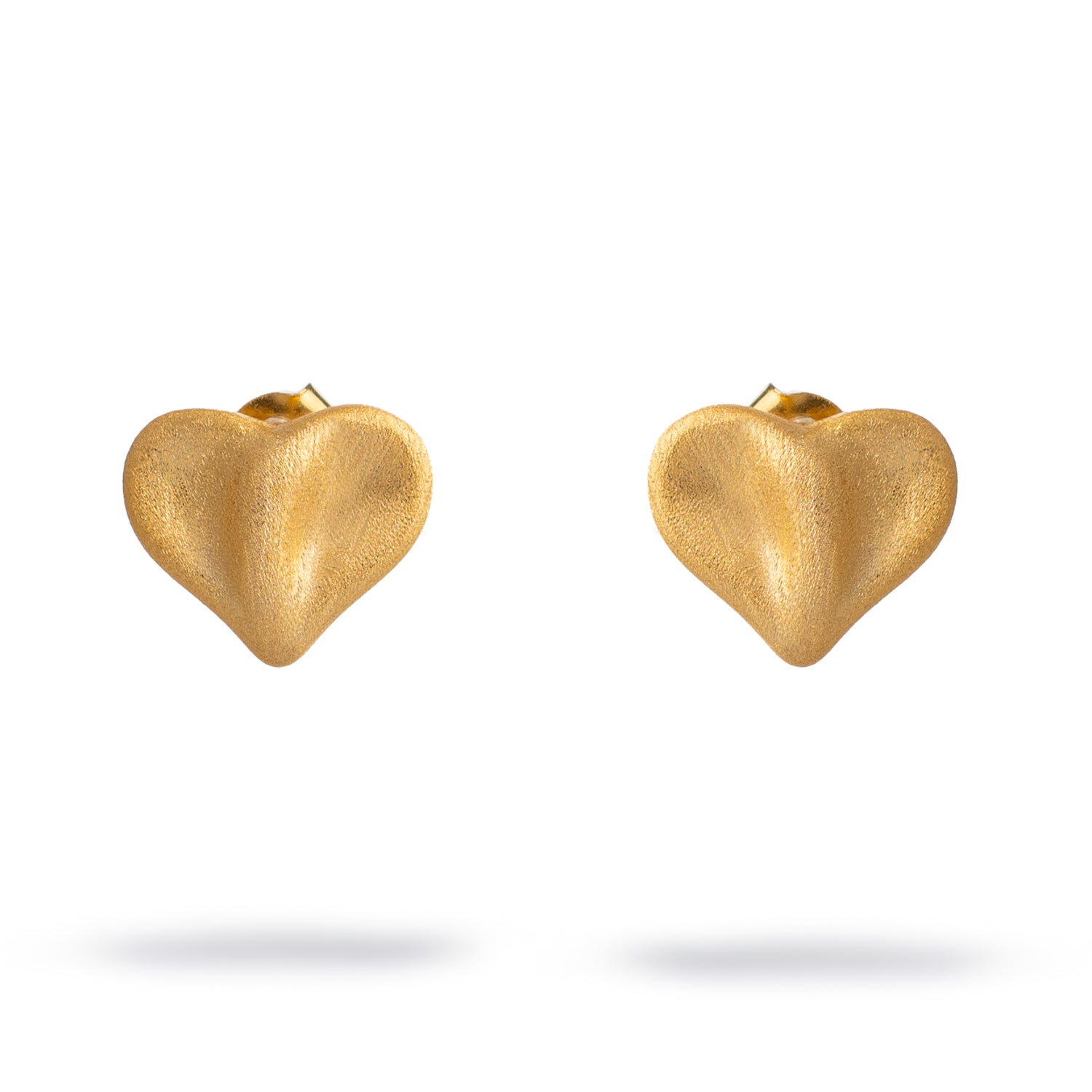Golden Heartbeat Stud Earrings