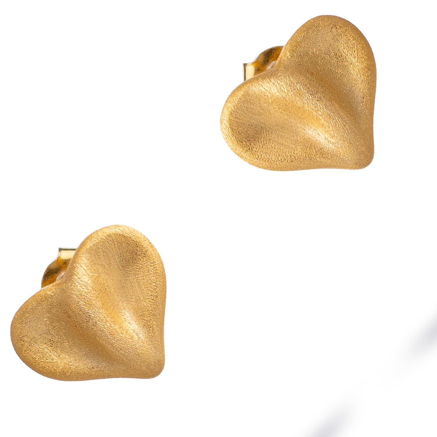 Golden Heartbeat Stud Earrings