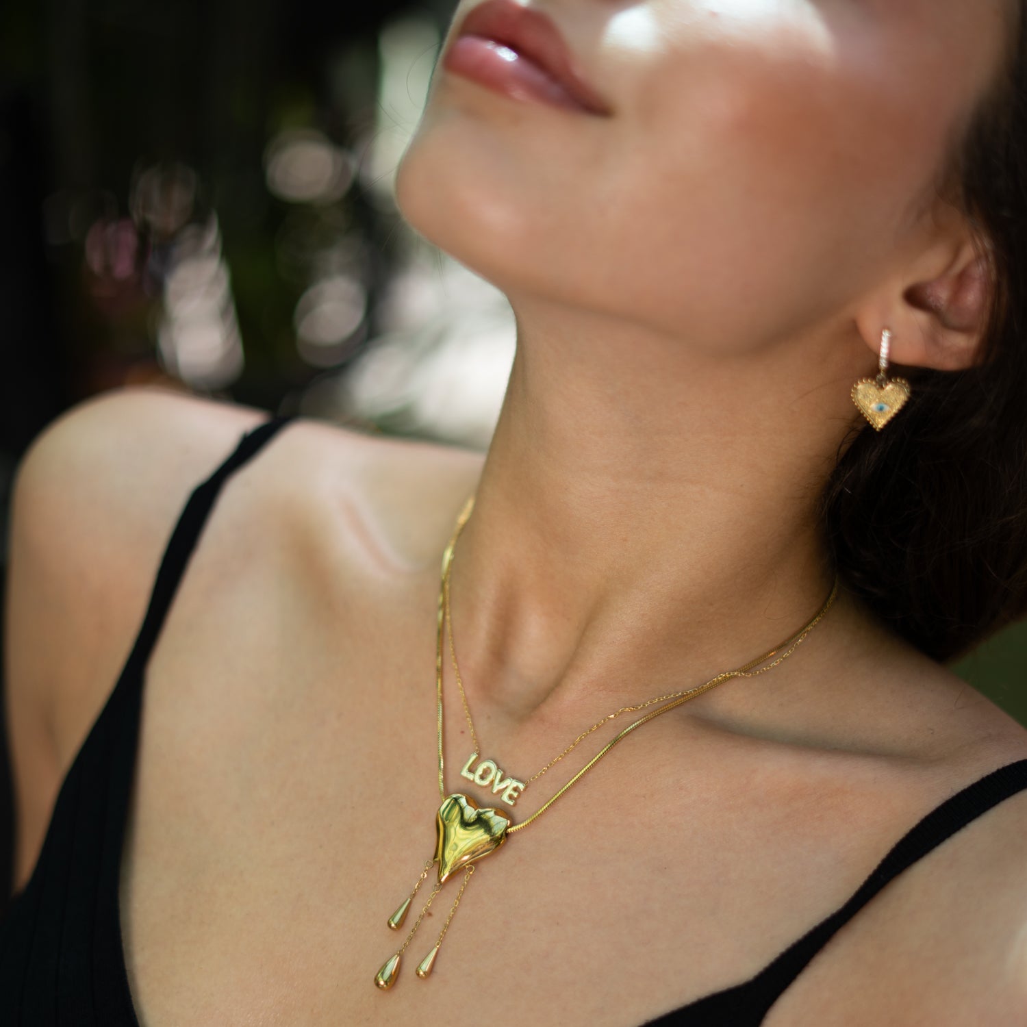 Golden Tears of Love Necklace