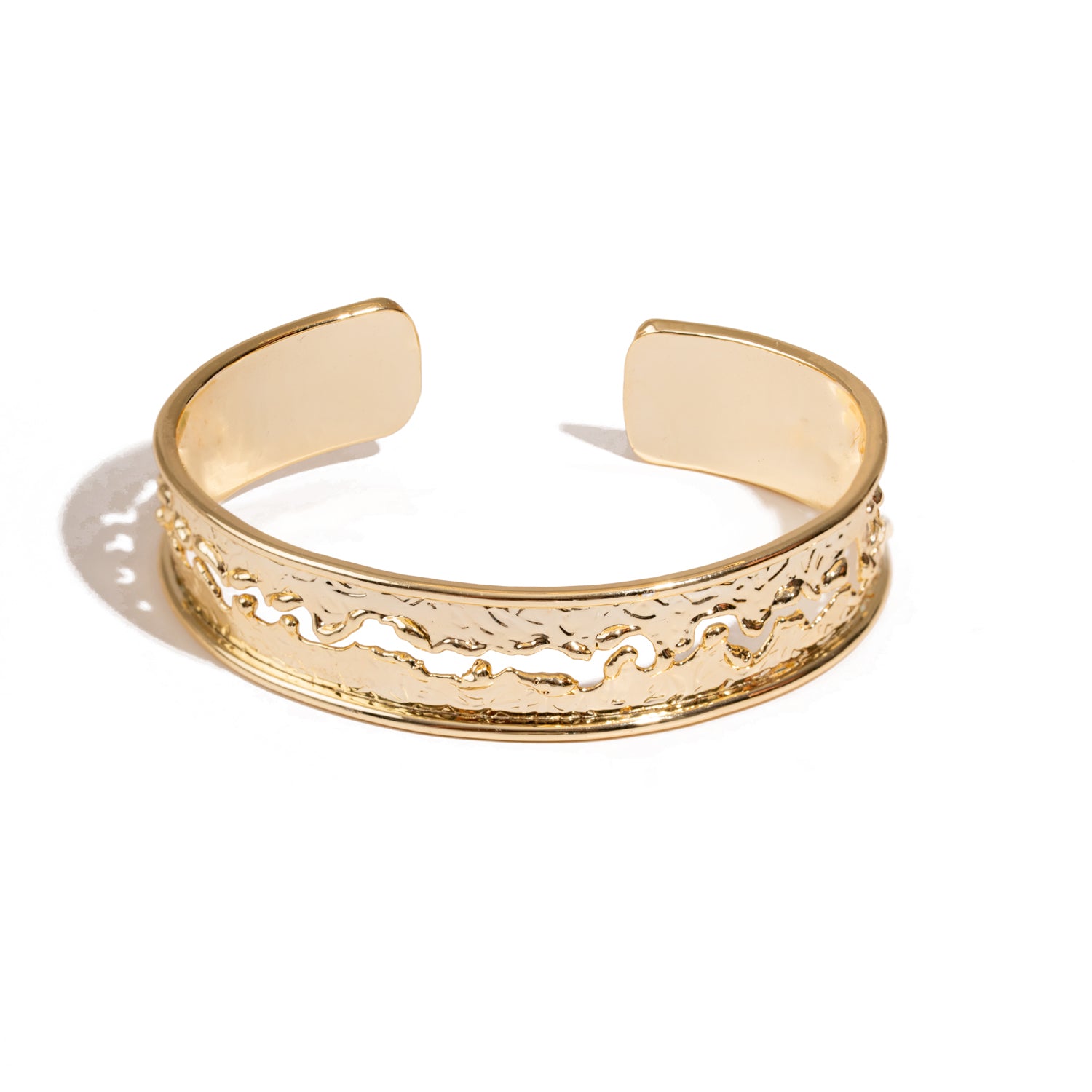 Golden Wave Cuff Adjustable Bracelet