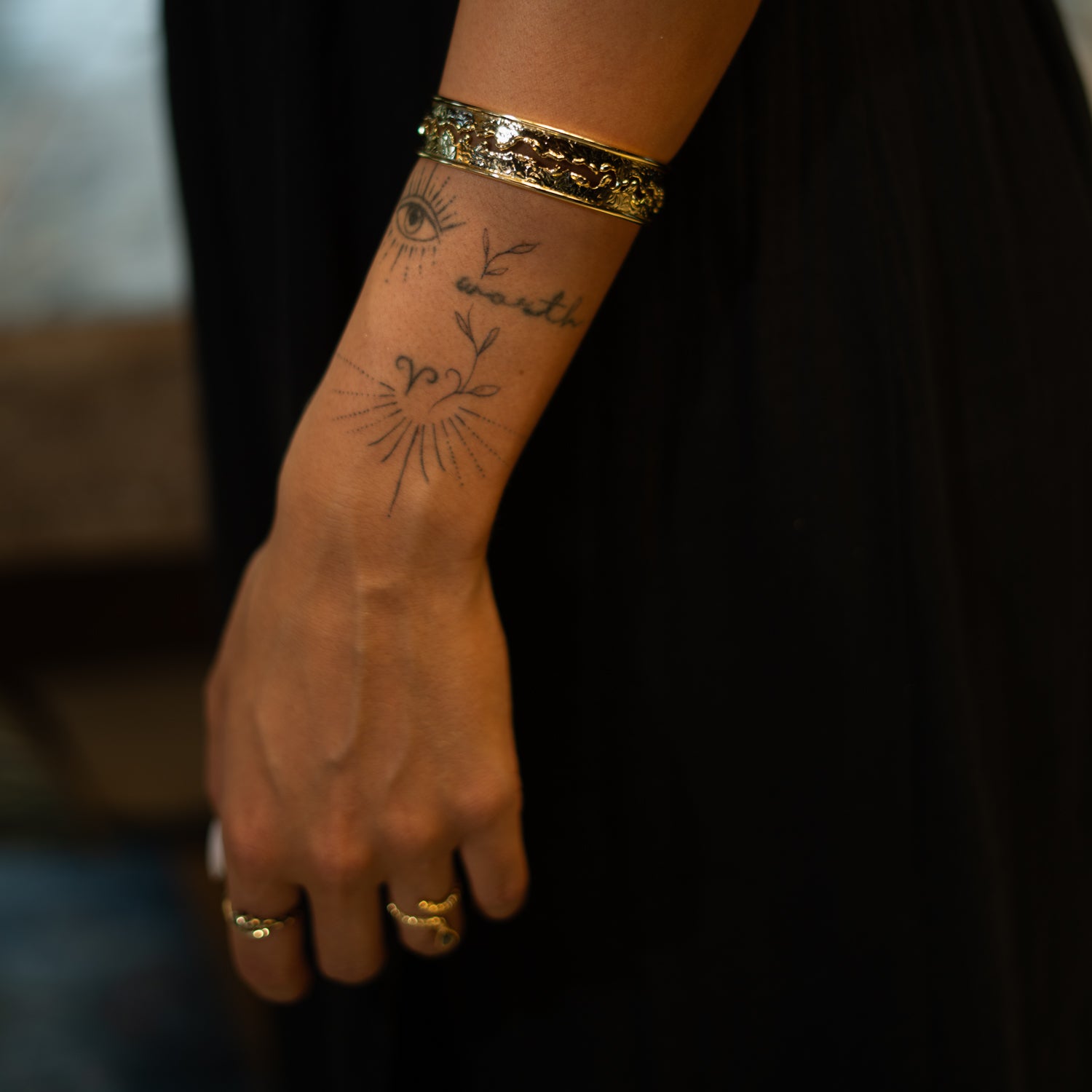 Golden Wave Cuff Adjustable Bracelet