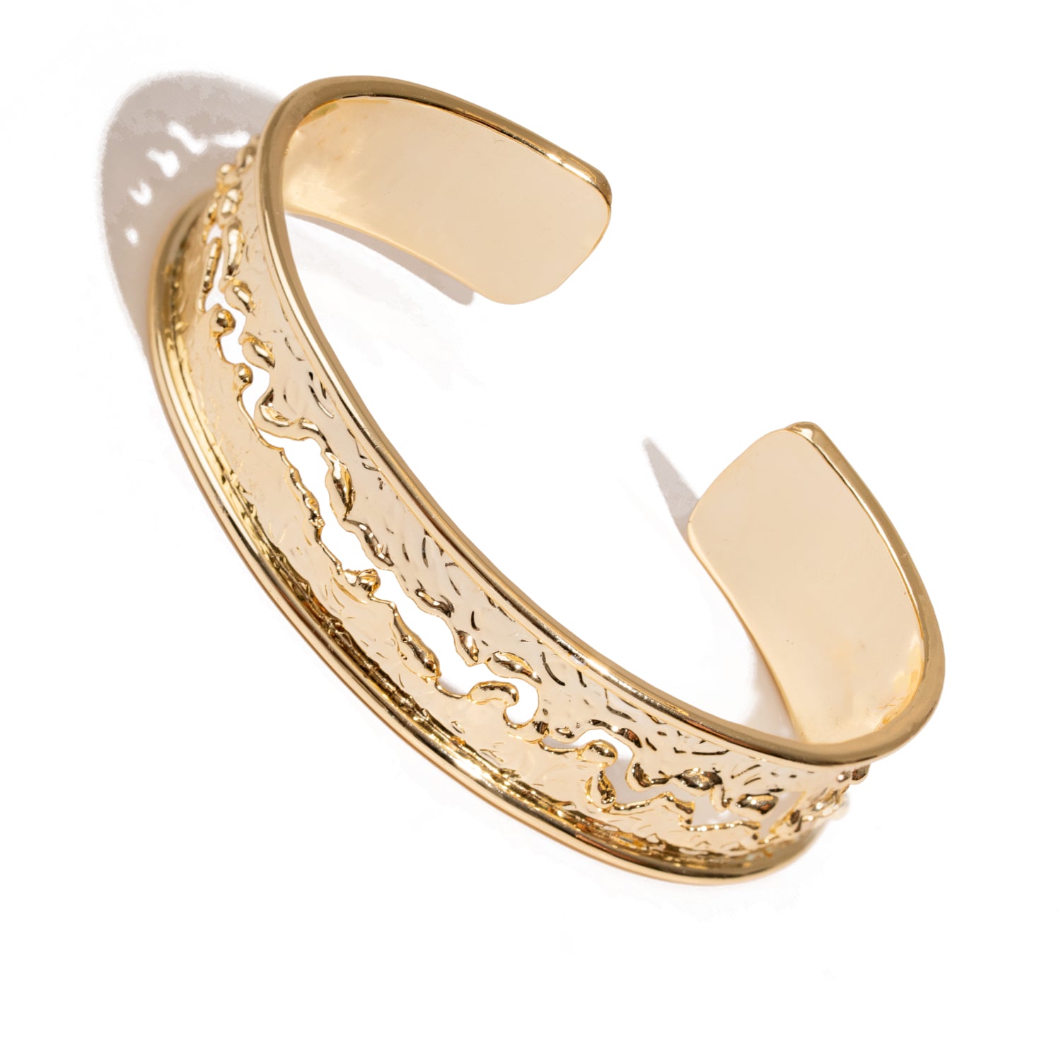 Golden Wave Cuff Adjustable Bracelet