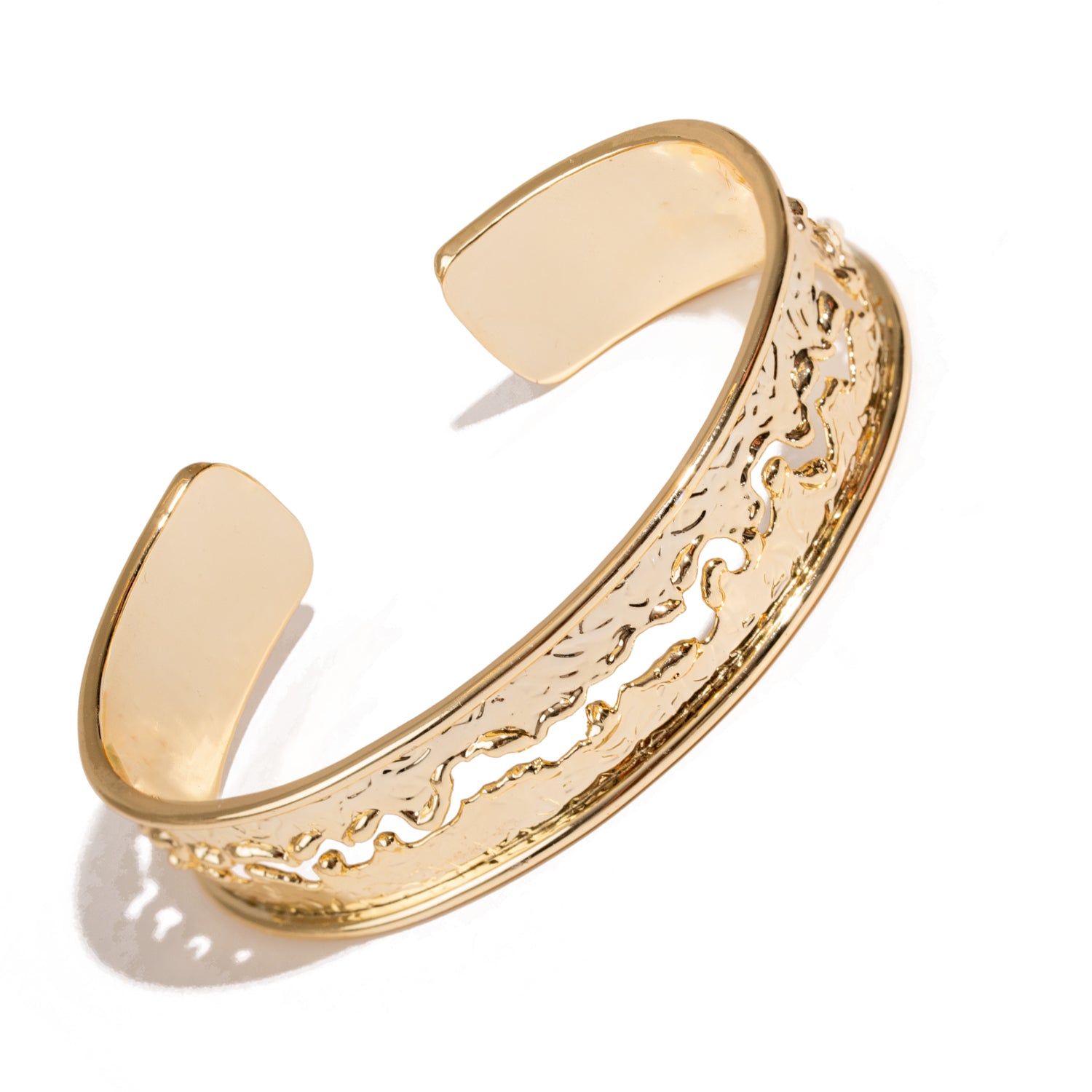 Golden Wave Cuff Adjustable Bracelet