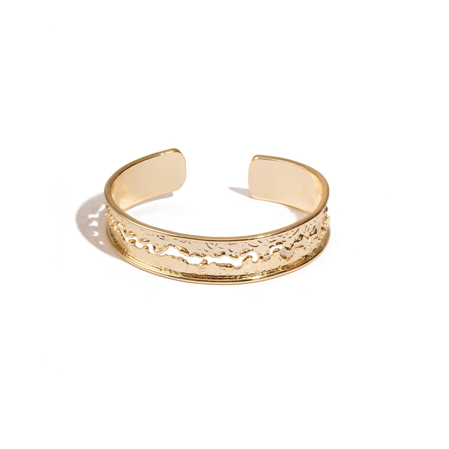 Golden Wave Cuff Adjustable Bracelet