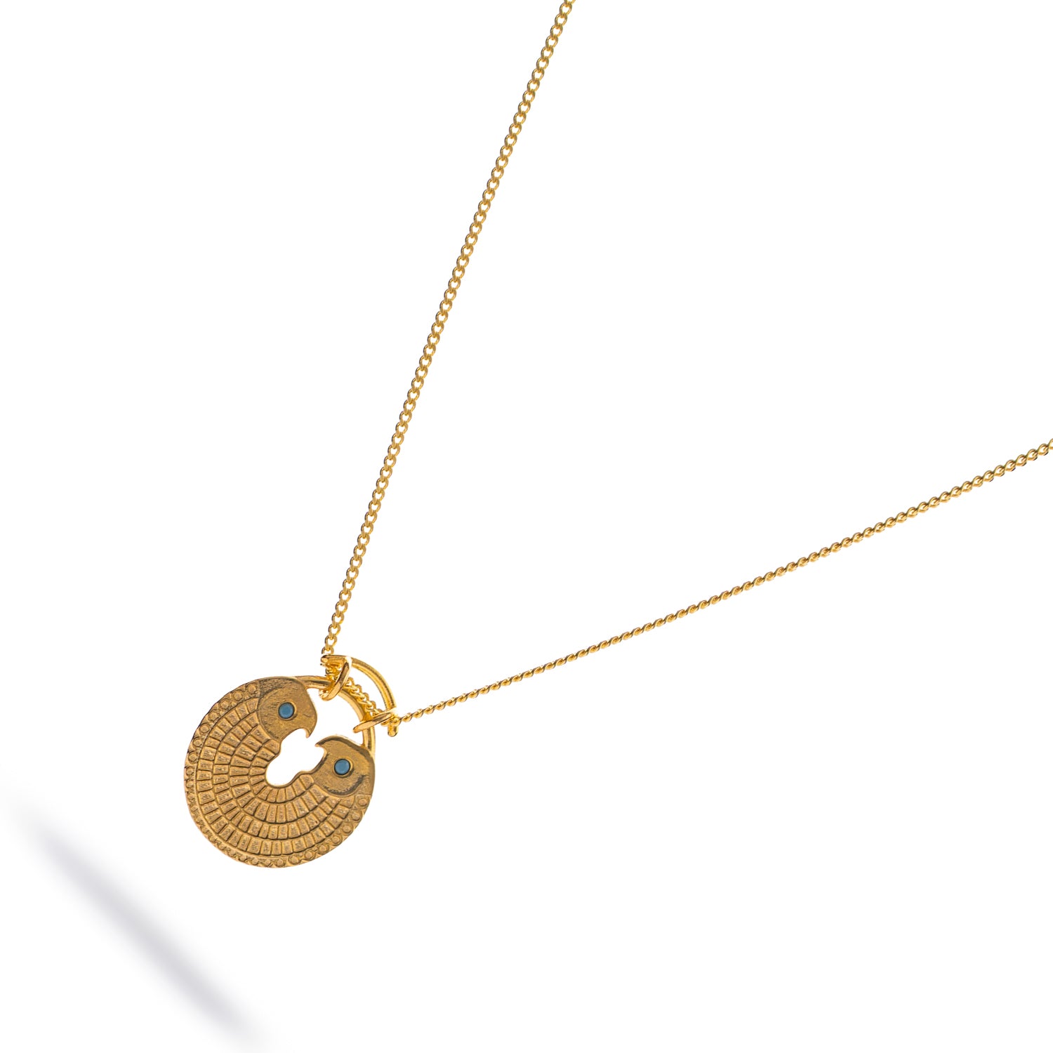 Guardian Eagle Medallion Gold Necklace