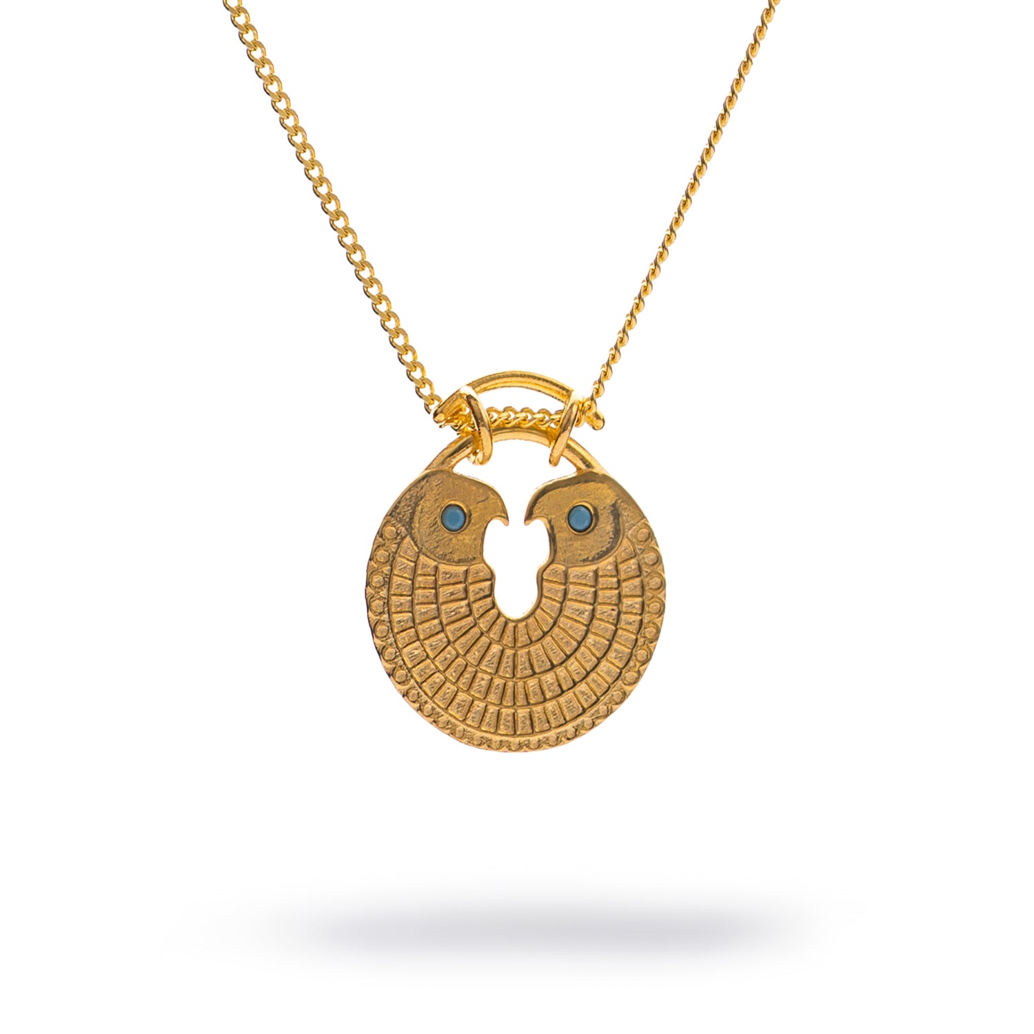 Guardian Eagle Medallion Gold Necklace
