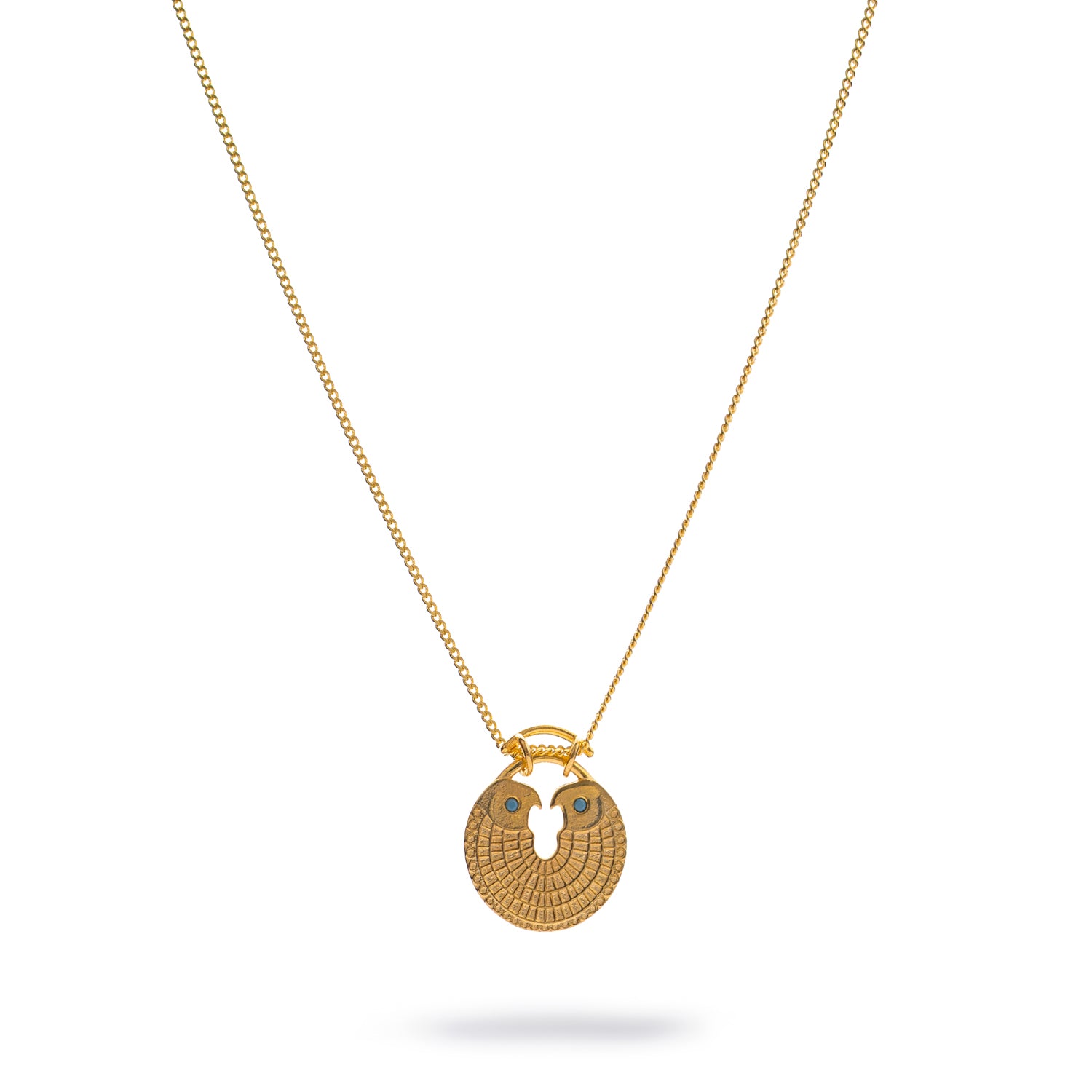 Guardian Eagle Medallion Gold Necklace