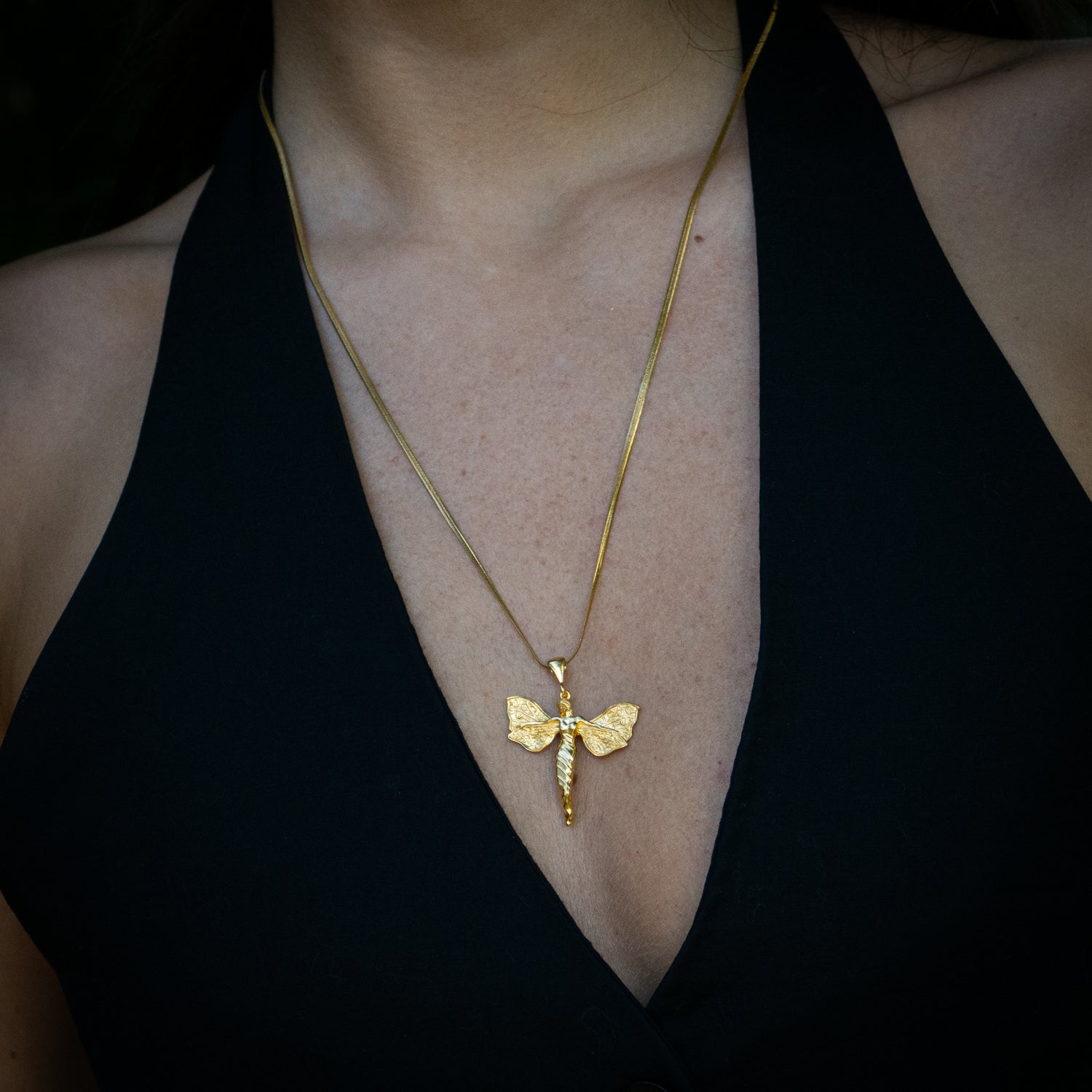 Heavenly Guardian Gold Vermeil Necklace