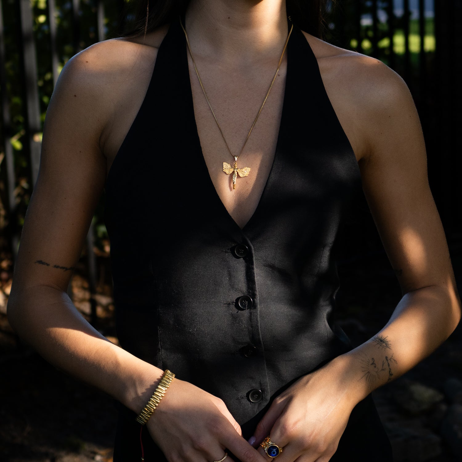 Heavenly Guardian Gold Vermeil Necklace