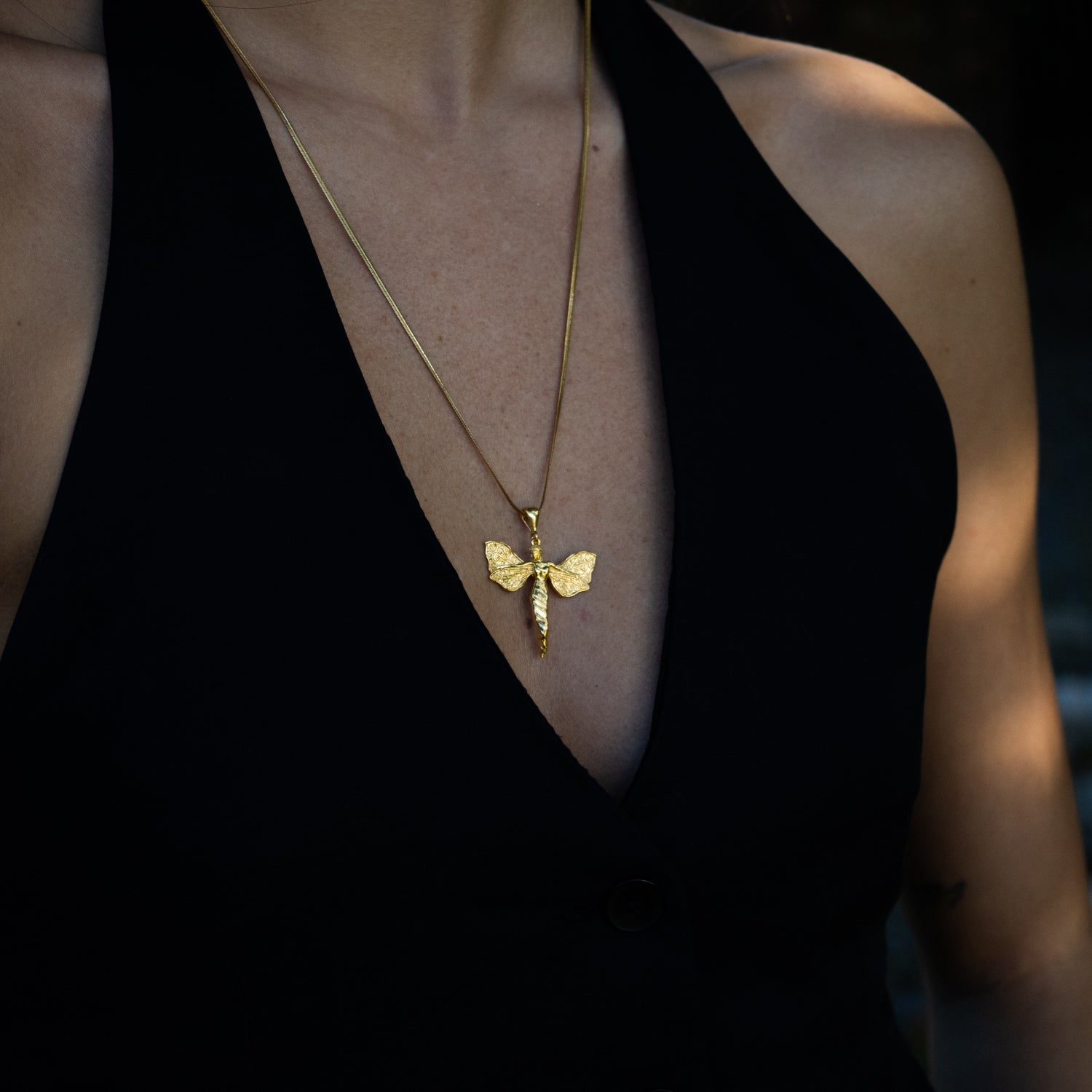 Heavenly Guardian Gold Vermeil Necklace