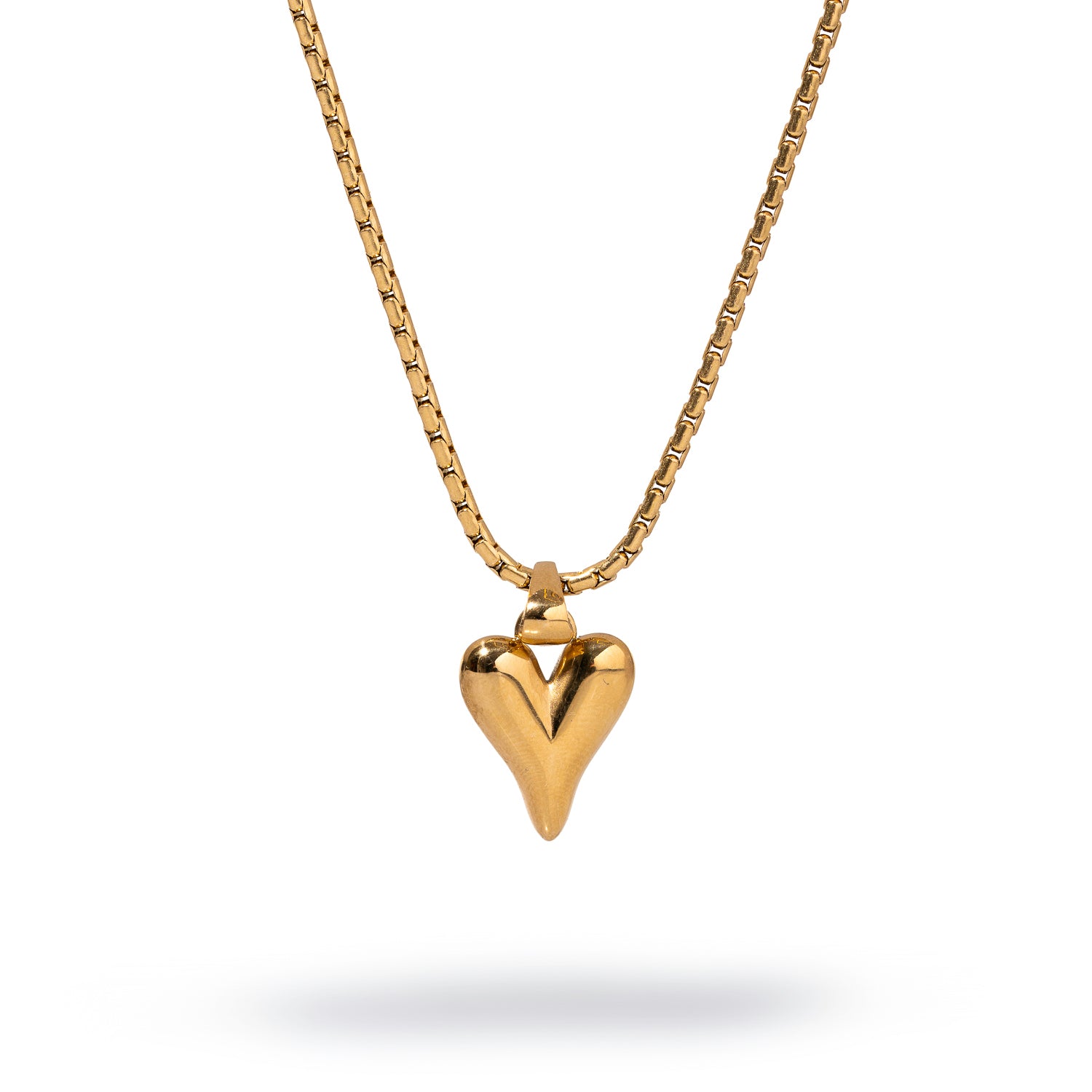Handcrafted 18K Gold-Plated Heart Pendant Necklace for Love and Chic Fashion