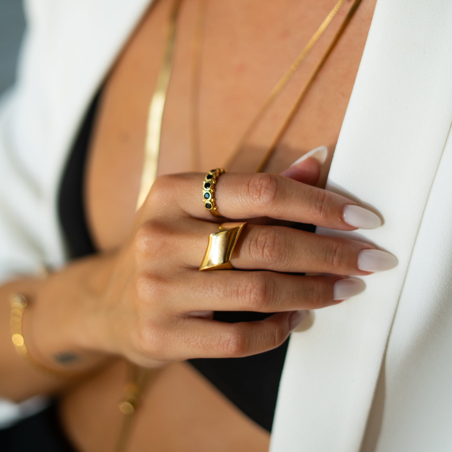 Infinity Fold Gold Unique Adjustable Ring