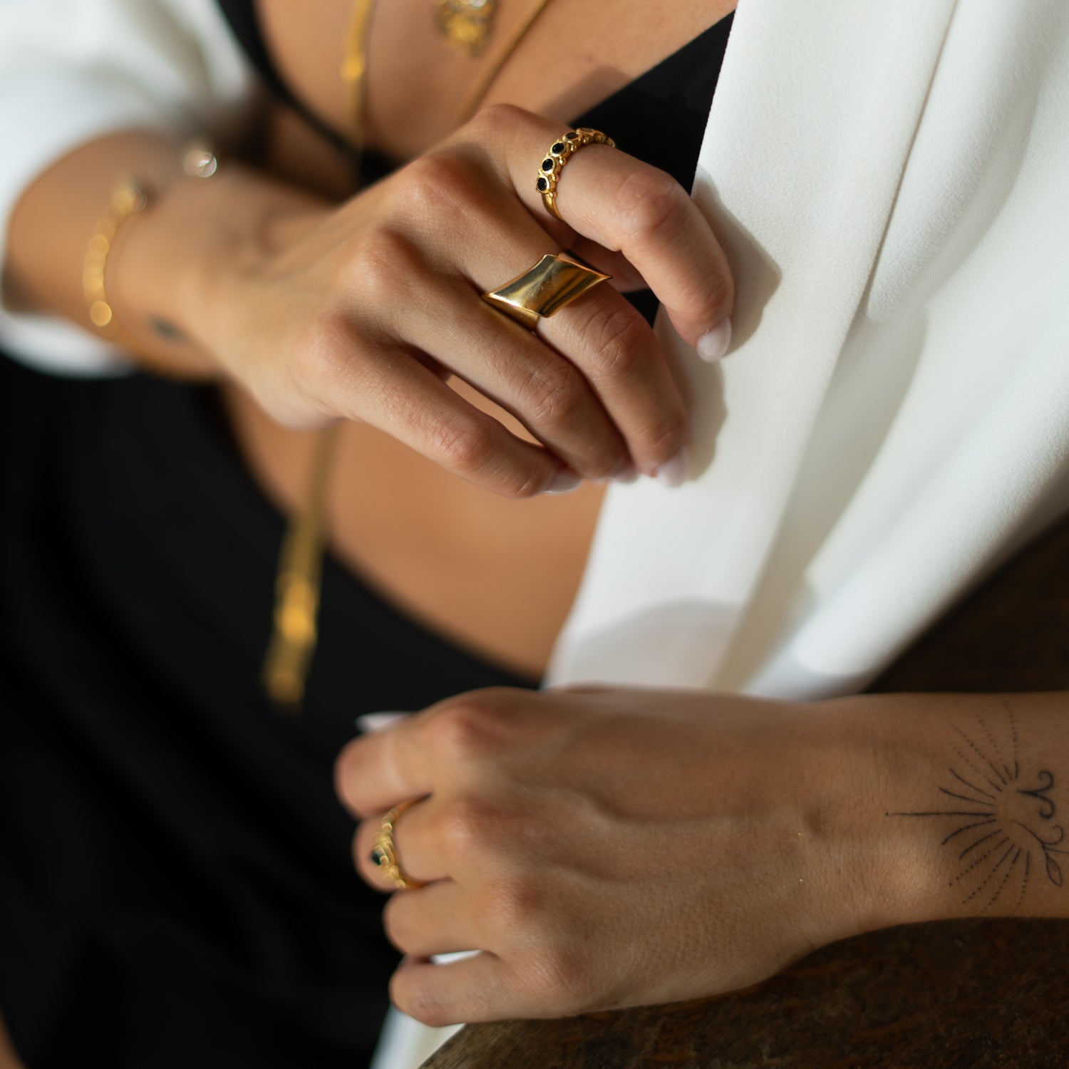 Infinity Fold Gold Unique Adjustable Ring