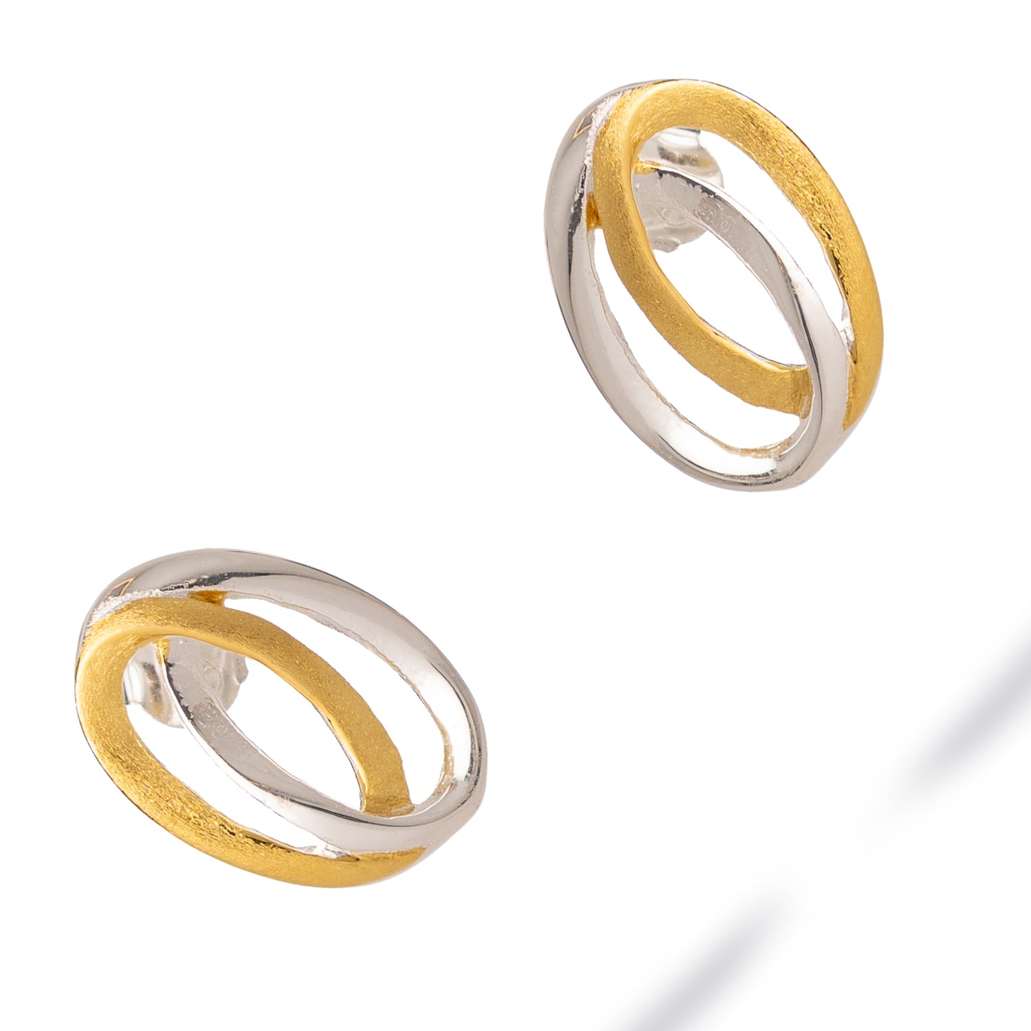 Infinity Loop Mixed Metal Earrings
