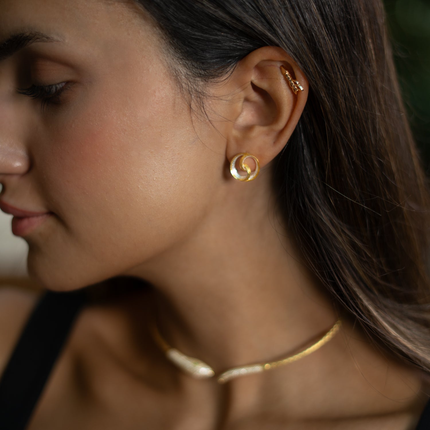 Infinity Loop Mixed Metal Earrings