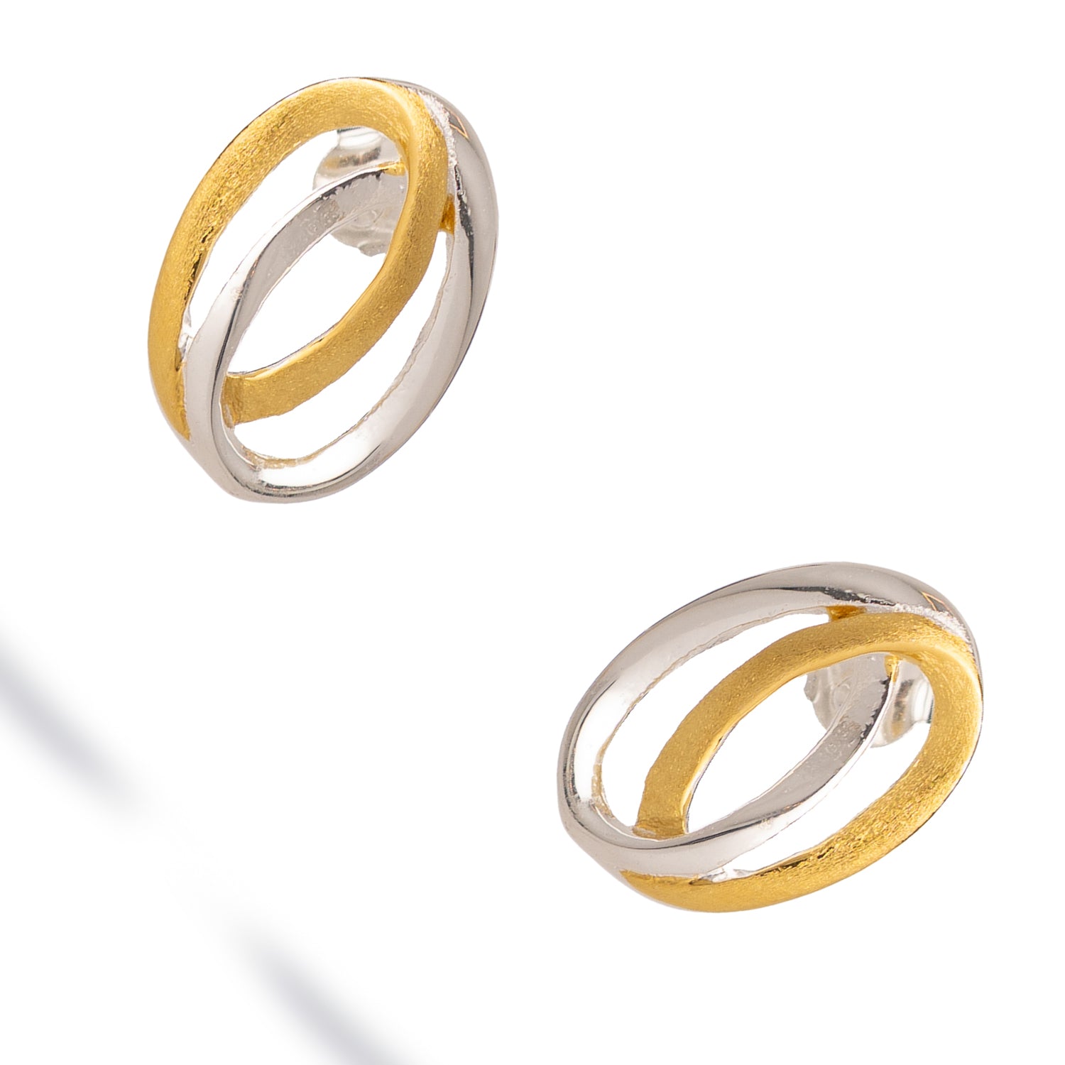 Infinity Loop Mixed Metal Earrings
