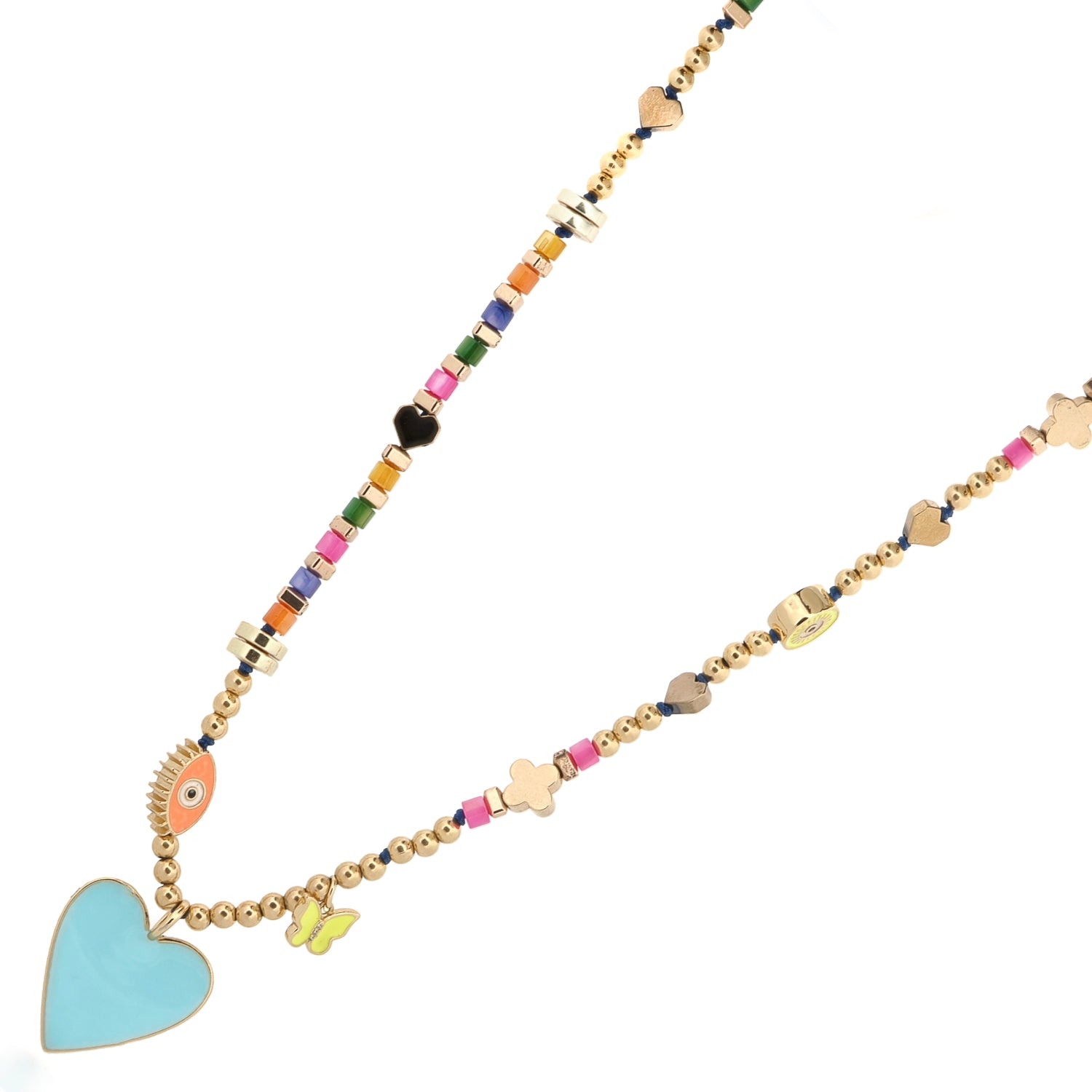 Joyful Spirit Blue Heart Necklace