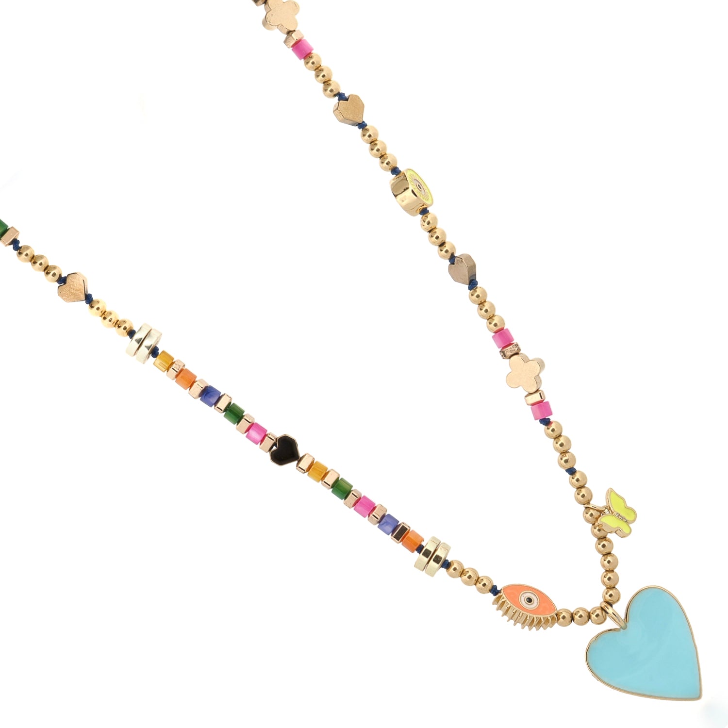 Joyful Spirit Blue Heart Necklace