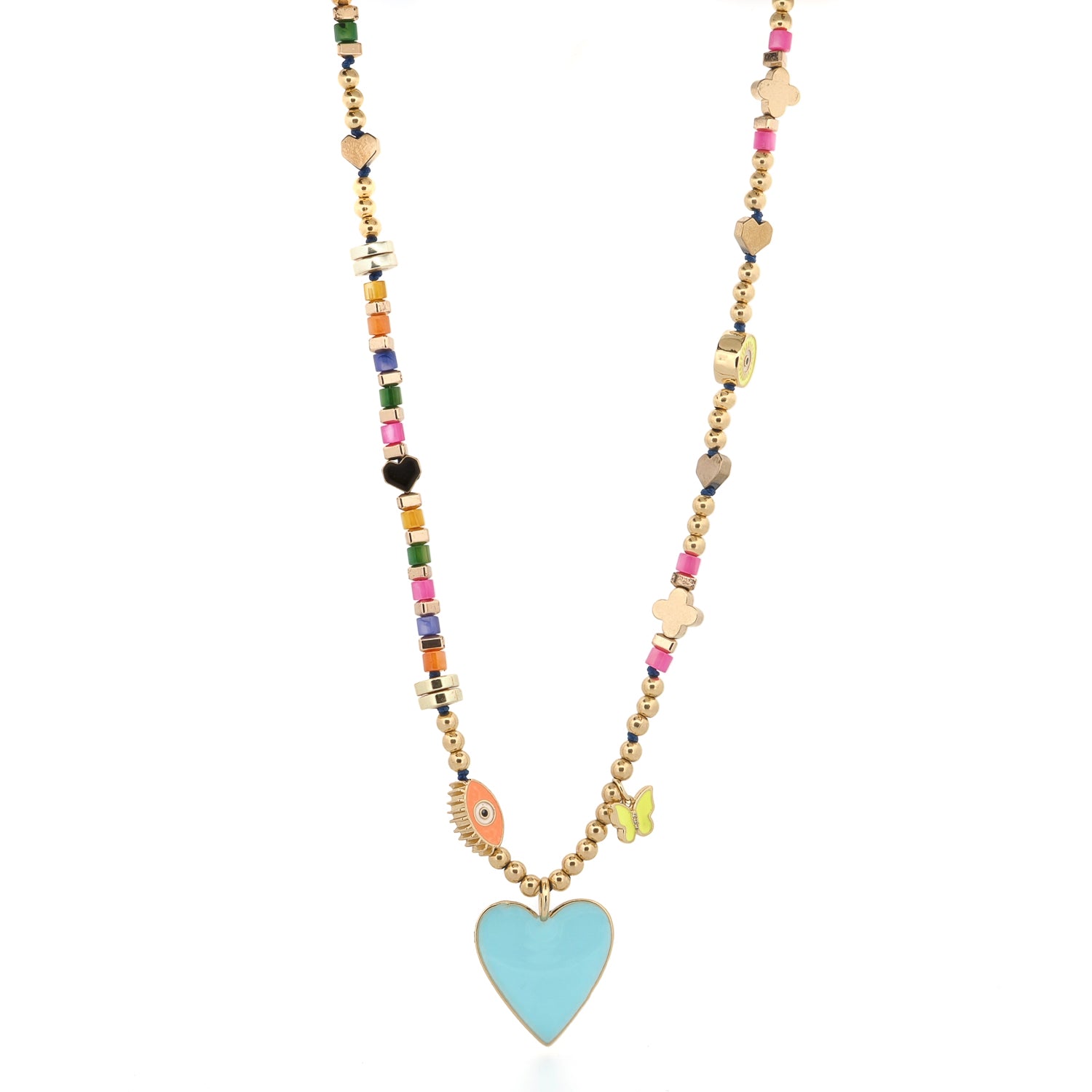 Joyful Spirit Blue Heart Necklace
