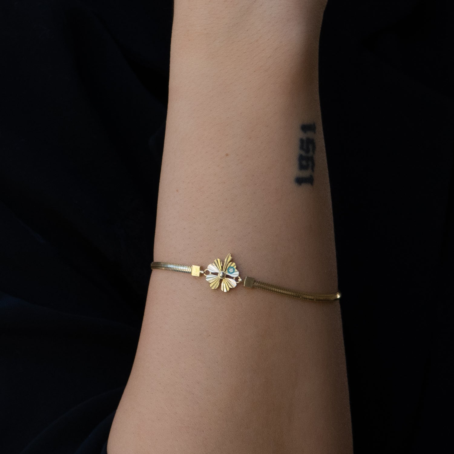 Lucky Clover Solid Gold Bracelet