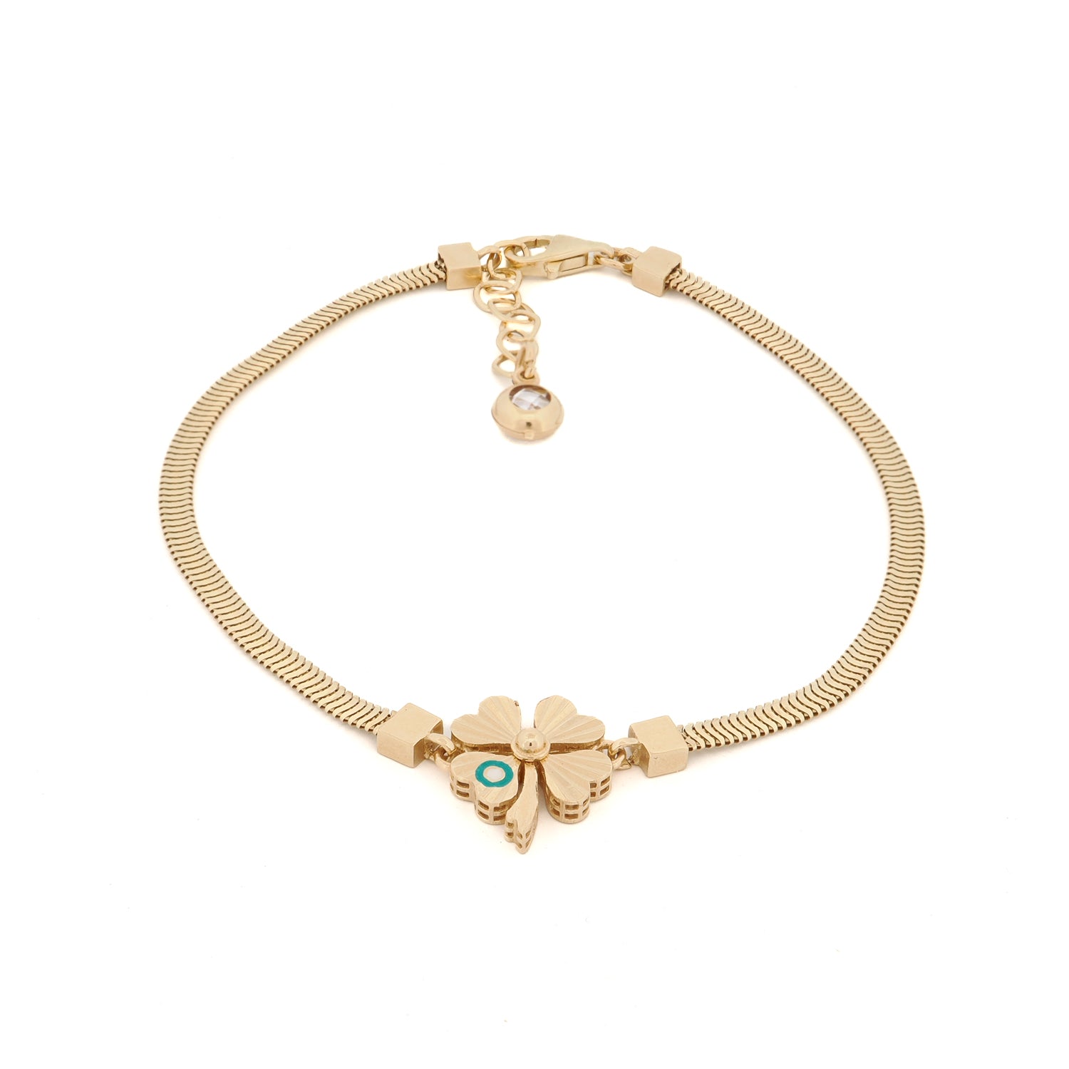 Lucky Clover Solid Gold Bracelet