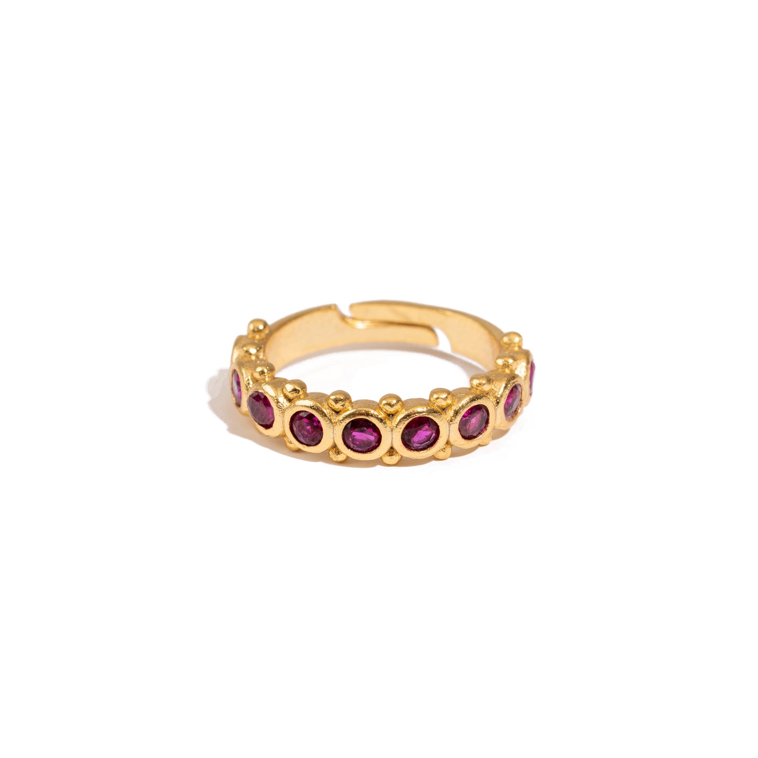 Majestic Ruby Adjustable Gold Statement Ring