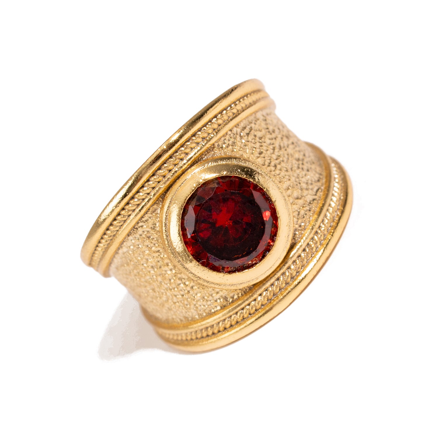 Majestic Ruby Gold Statement Ring