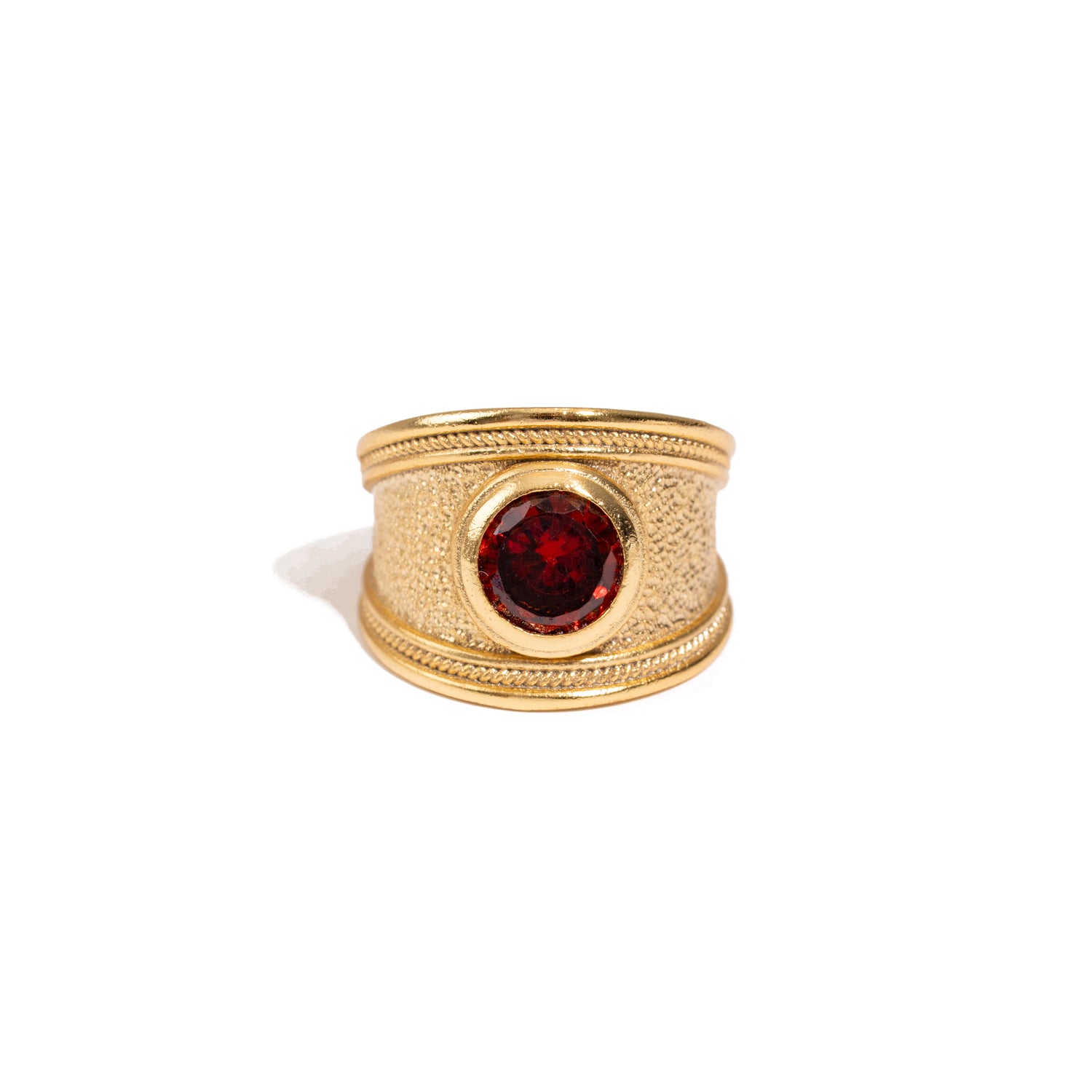 Majestic Ruby Gold Statement Ring