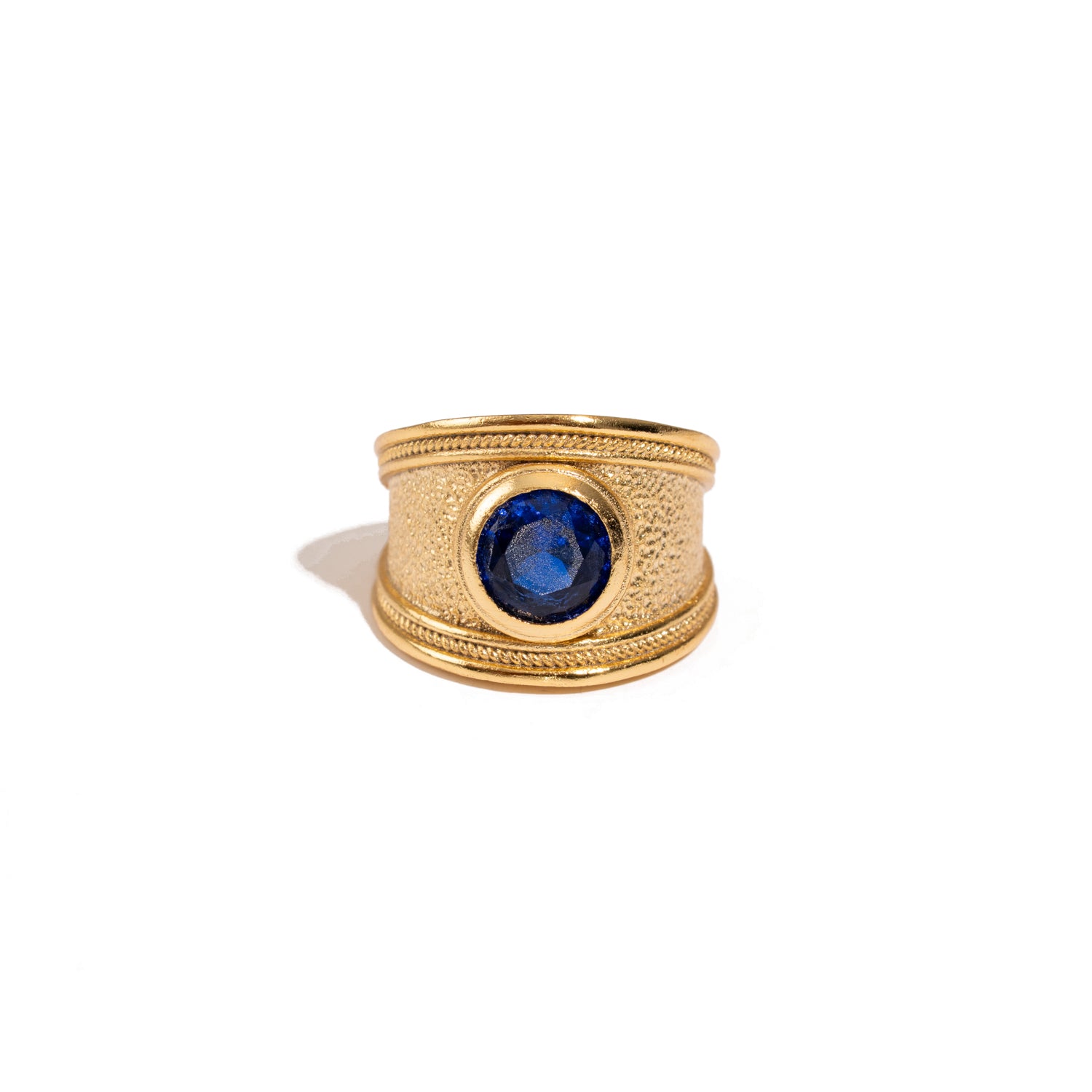 Majestic Sapphire Gold Statement Ring