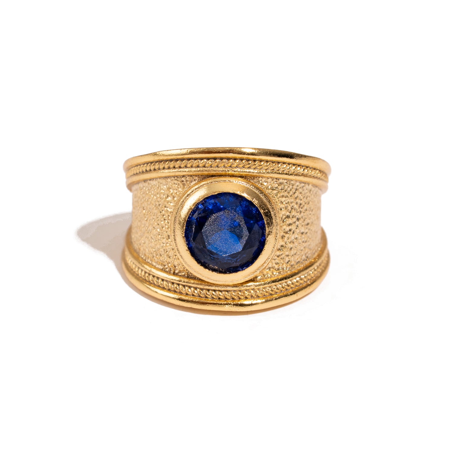 Majestic Sapphire Gold Statement Ring