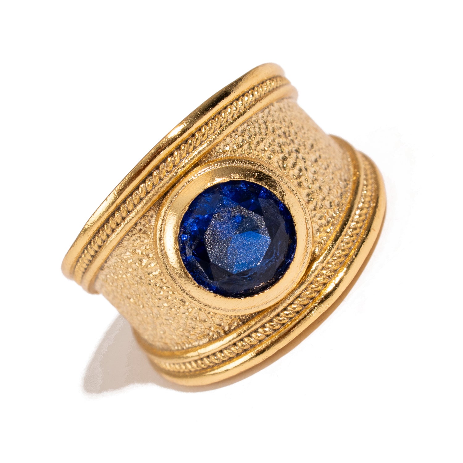 Majestic Sapphire Gold Statement Ring