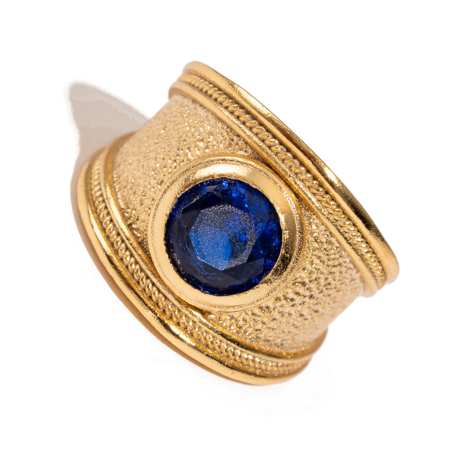 Majestic Sapphire Gold Statement Ring