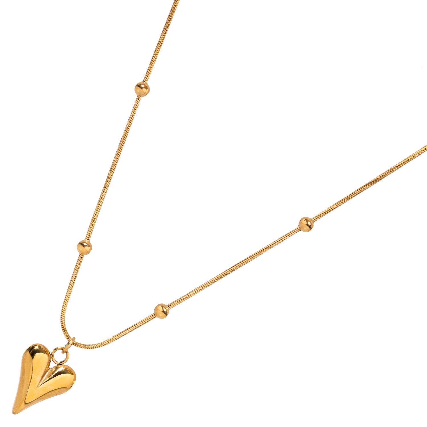 18K Gold Heart Pendant Necklace for a Subtle, Elegant Expression of Love