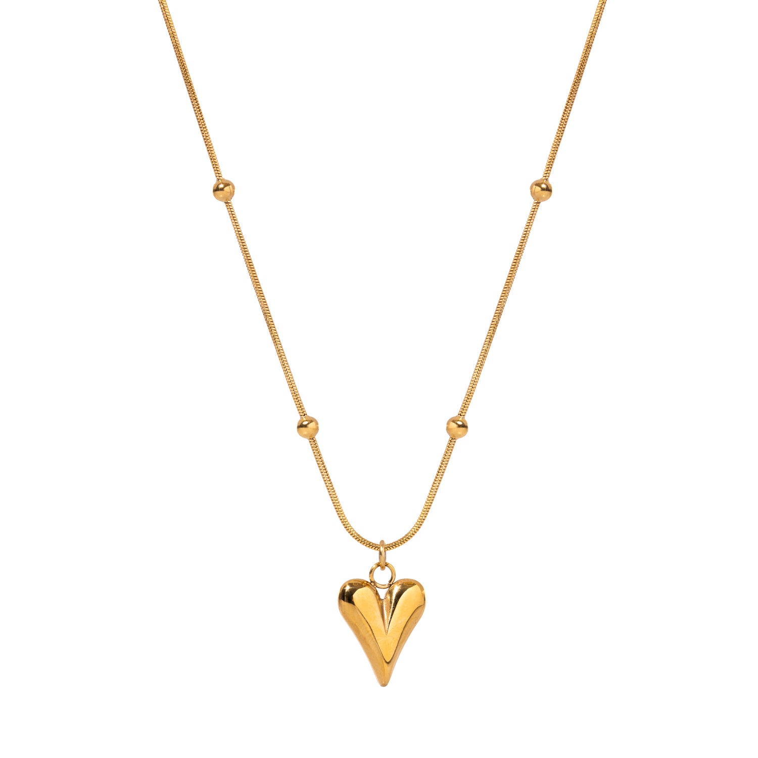 Handcrafted 18K Gold Heart Necklace for a Timeless, Meaningful Fashion Statement