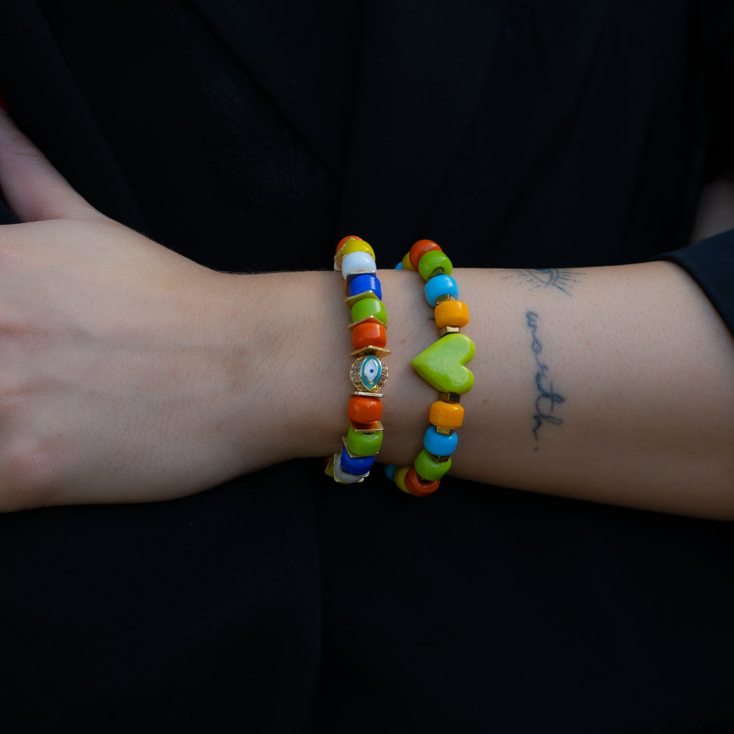 Boho-inspired evil eye bracelet symbolizing renewal, joy, and spiritual balance