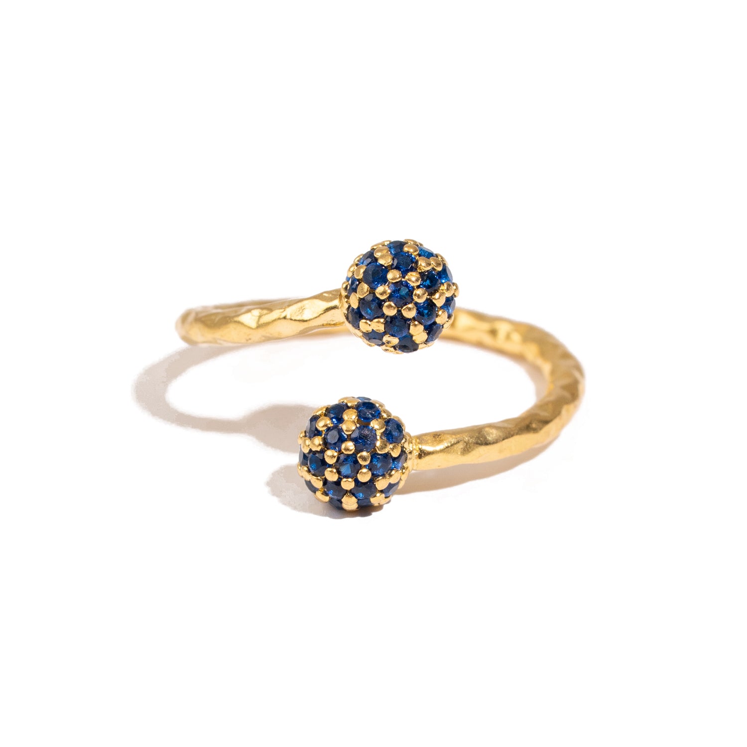 Mystic Duo Sapphire Gold Adjustable Ring