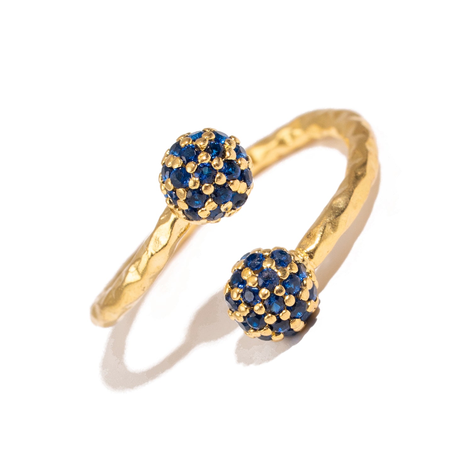 Mystic Duo Sapphire Gold Adjustable Ring