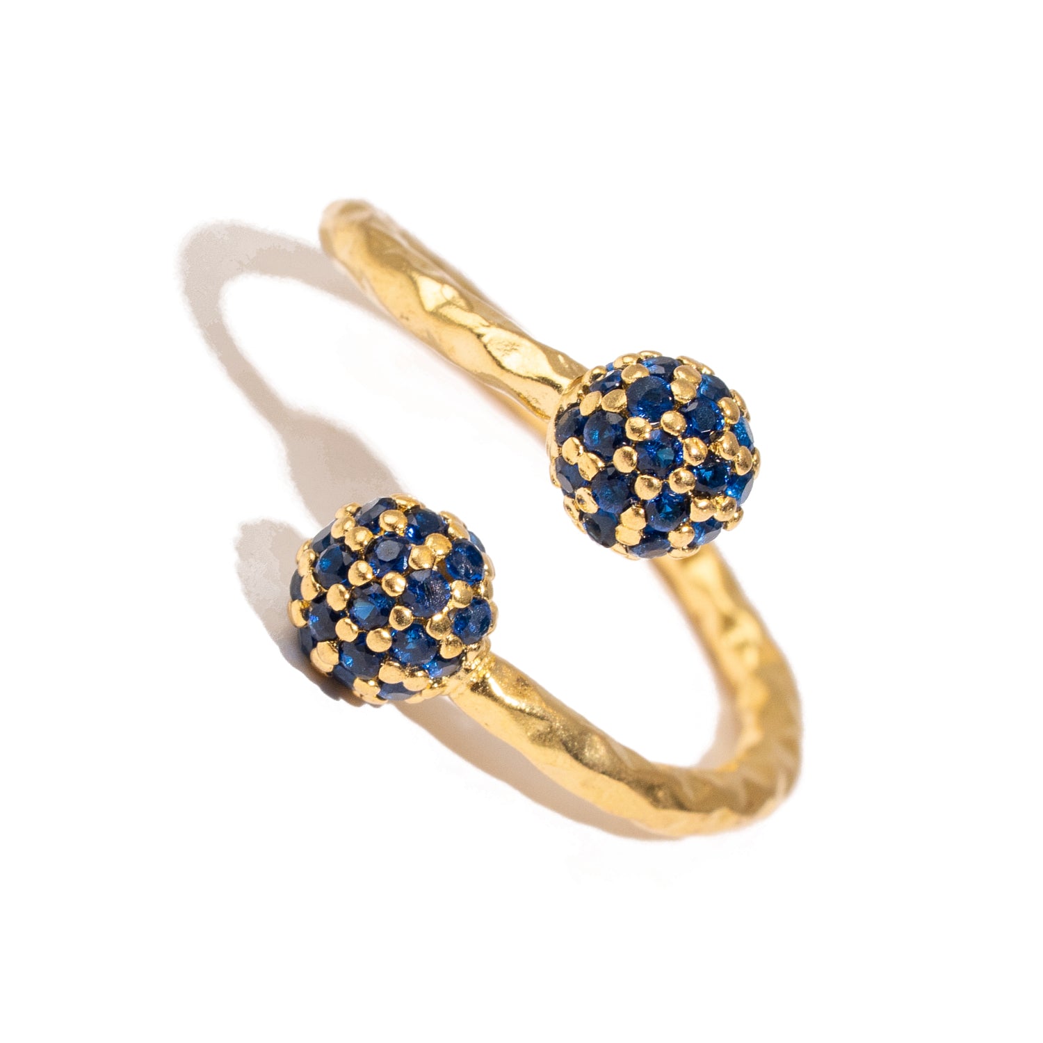 Mystic Duo Sapphire Gold Adjustable Ring