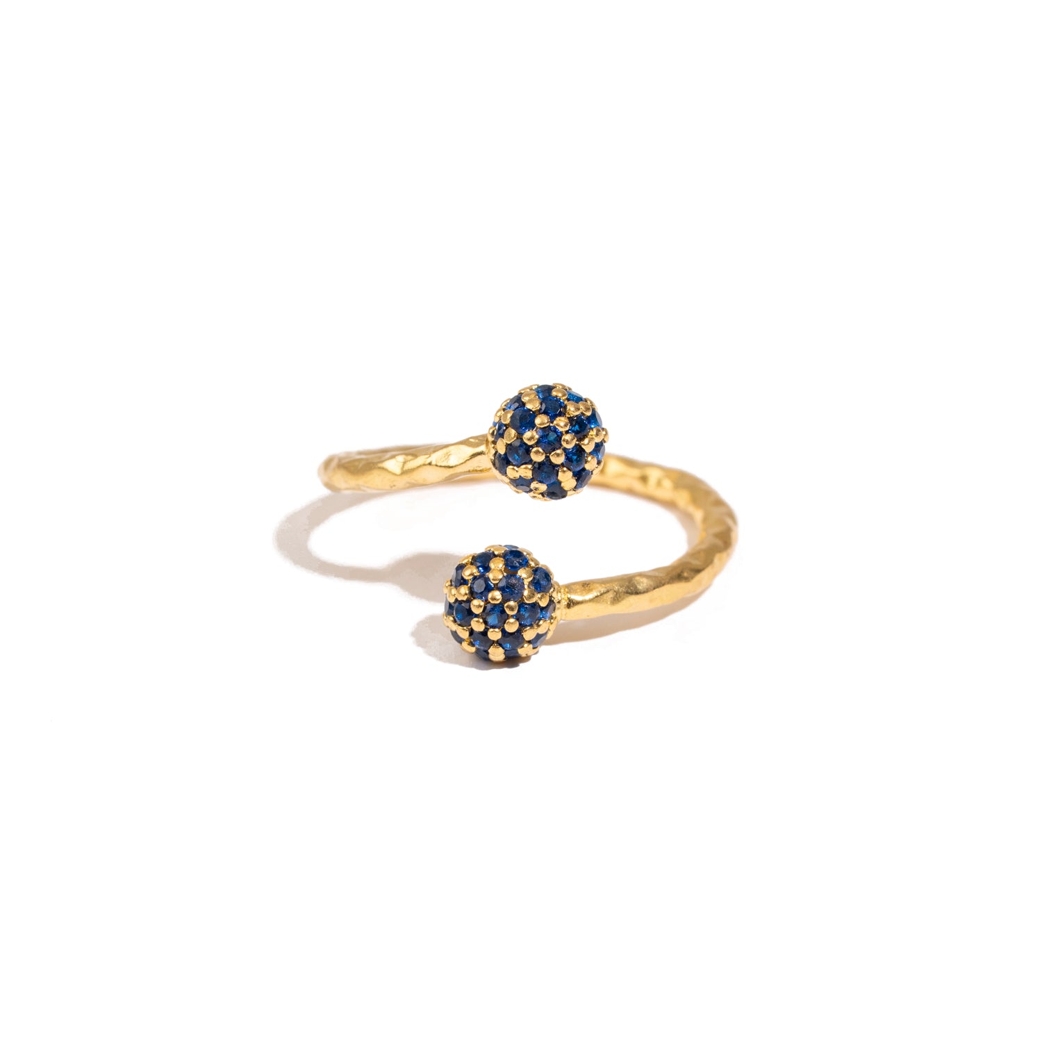 Mystic Duo Sapphire Gold Adjustable Ring