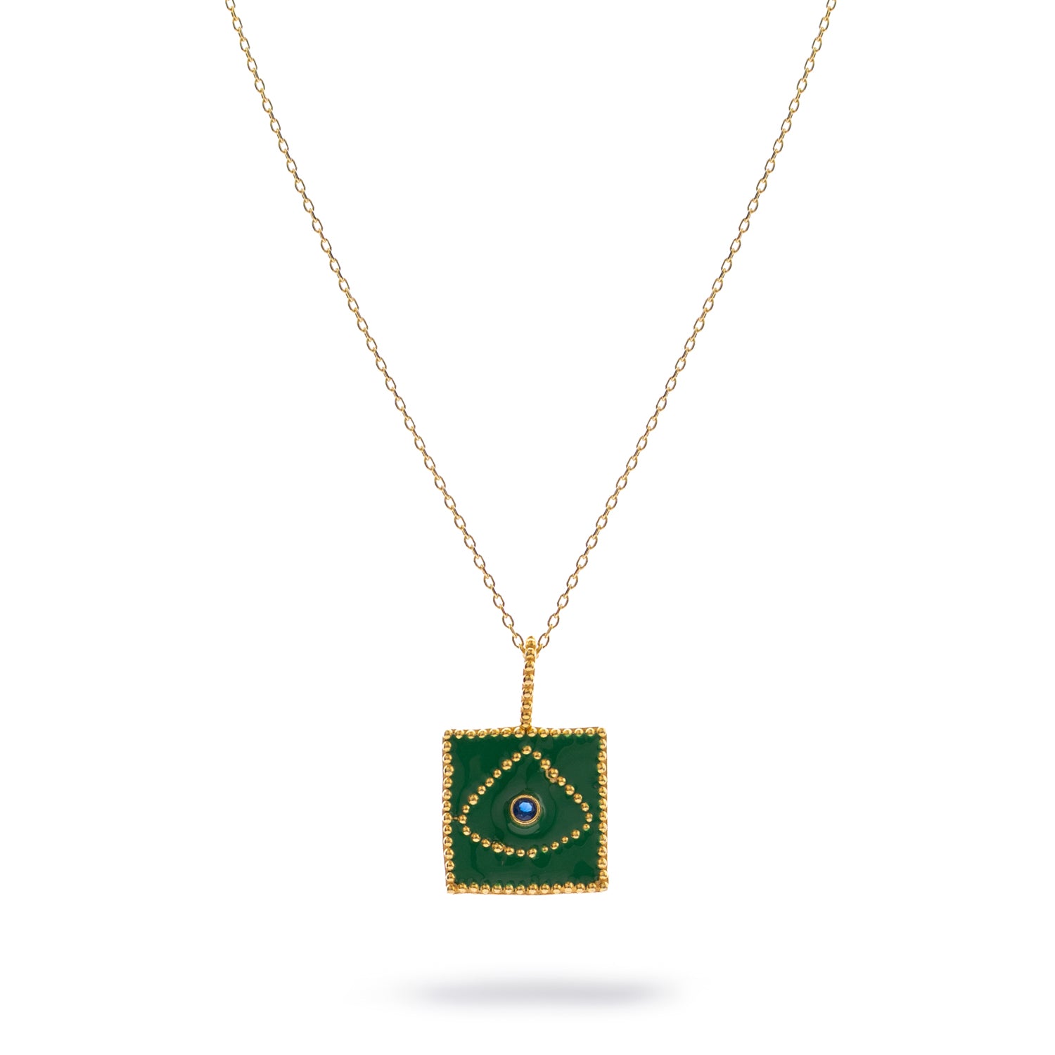 Mystic Verde Evil Eye Gold Necklace