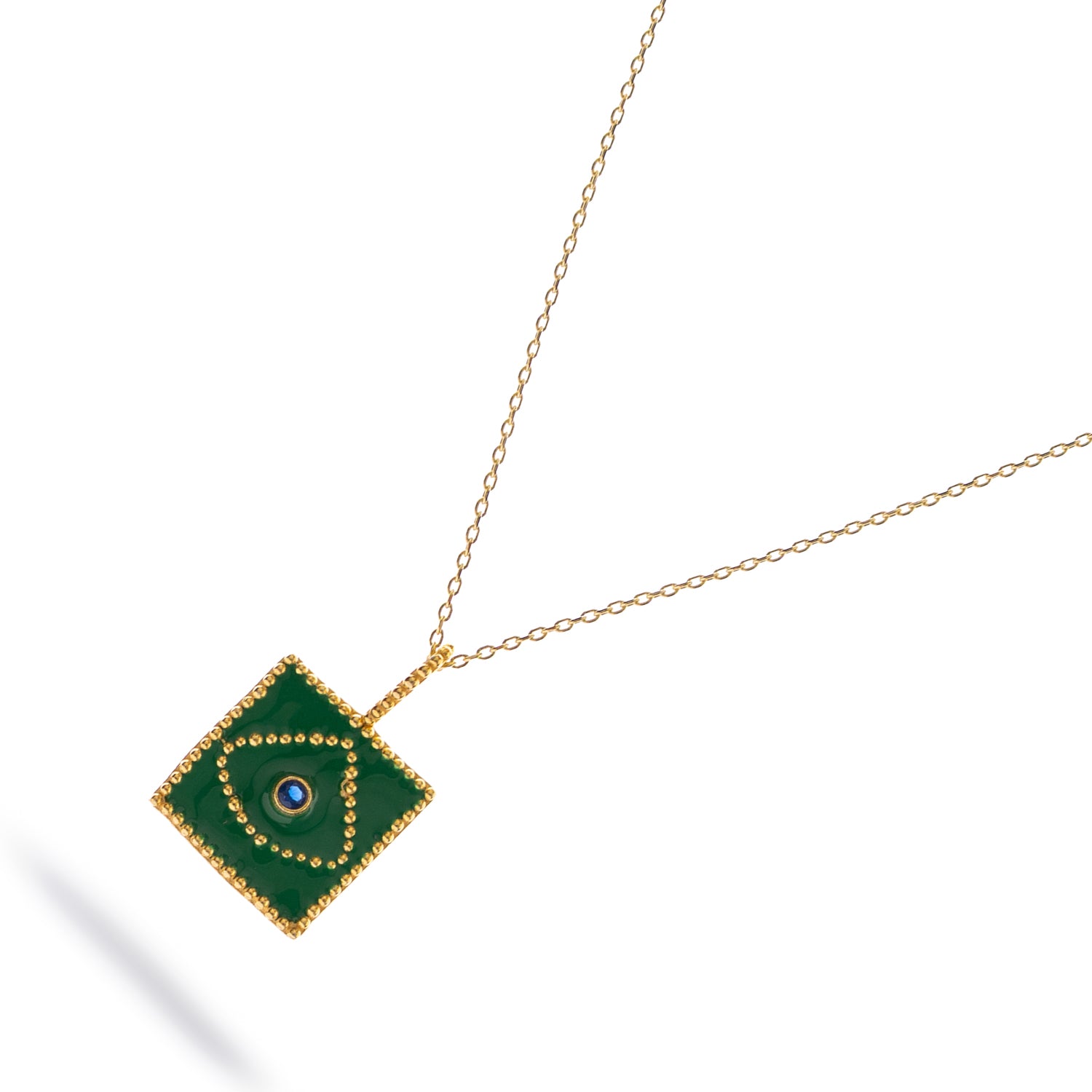 Mystic Verde Evil Eye Gold Necklace