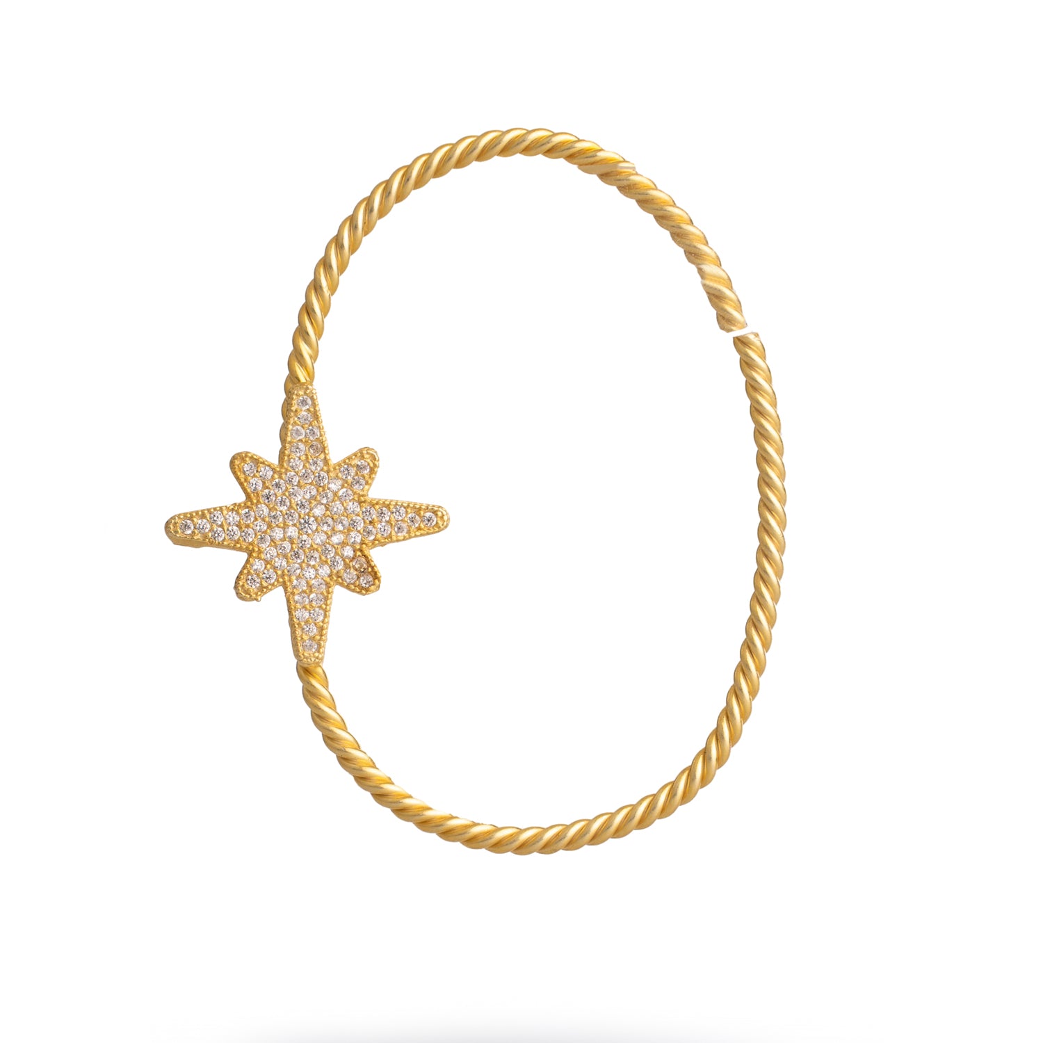 North Star Sparkle Gold Vermeil Unique Ear Cuff