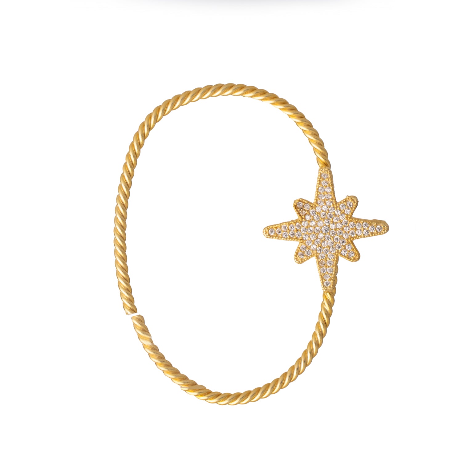North Star Sparkle Gold Vermeil Unique Ear Cuff