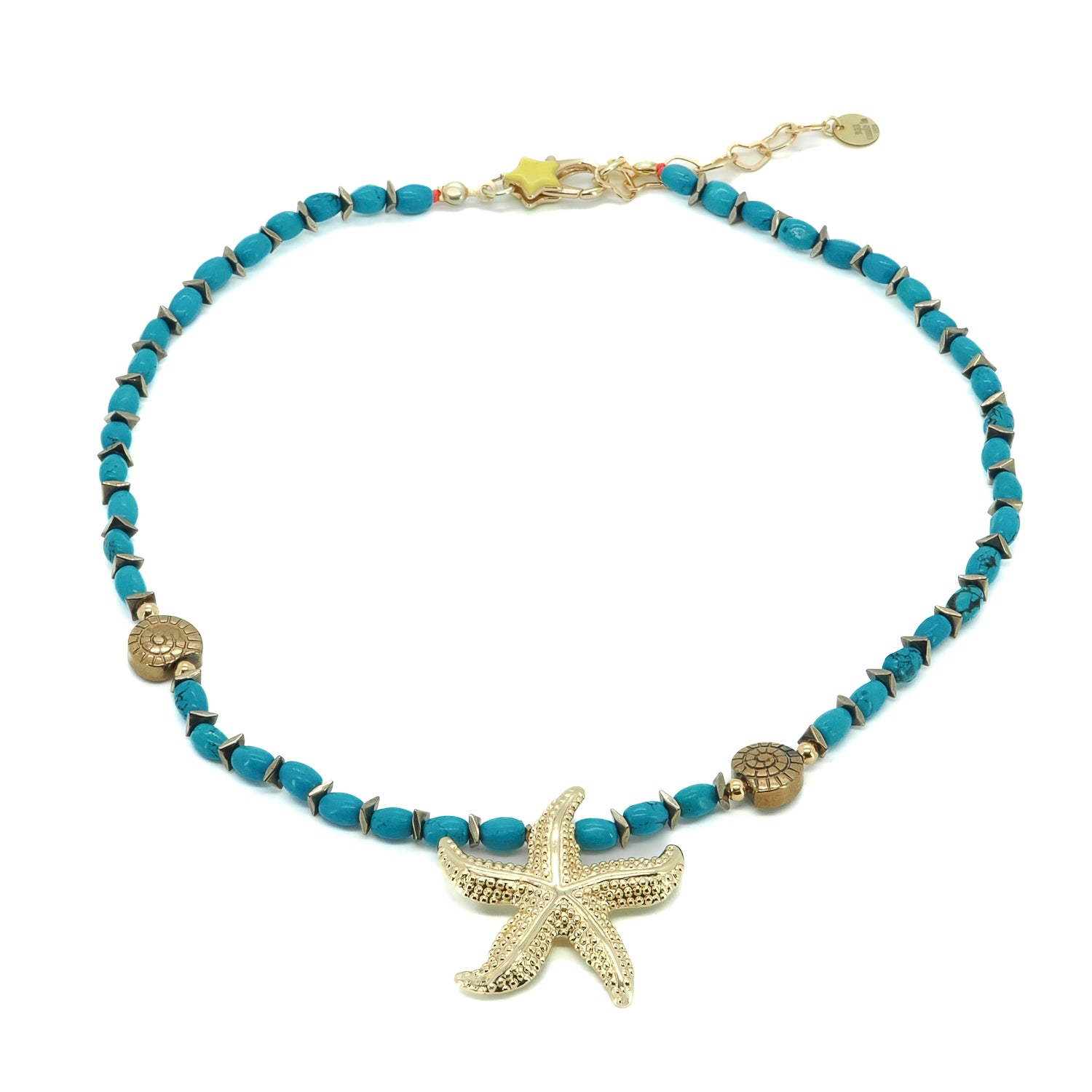 Ocean Spirit Starfish & Turquoise Choker Necklace
